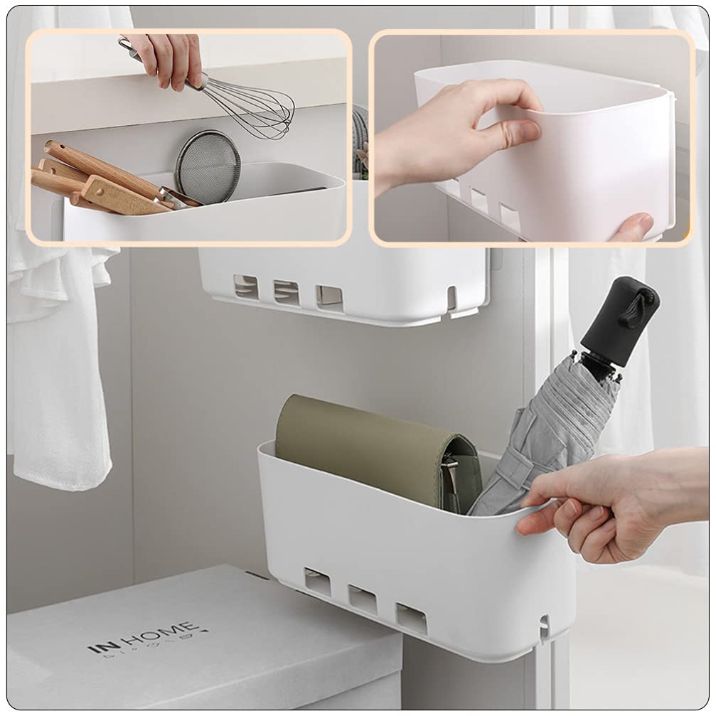 Cabilock 1 Set Rustic White Under Sink Organizer - Sliding Shelf Bathroom Storage Containers, Floating Shelves & Cabinet Corner Drawer for Kitchen, Bathroom Organization (PP Material) - Perfect for Small Space Storage and Home Decor