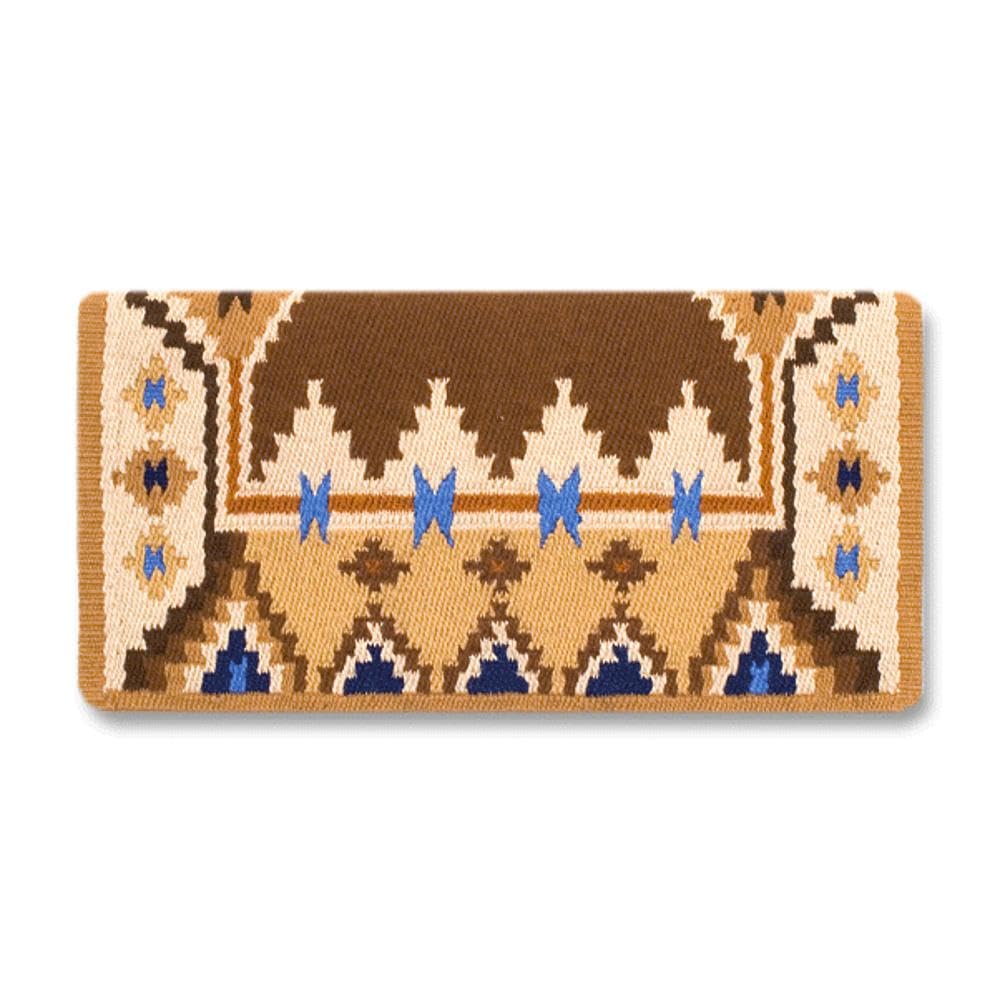 Mayatex 1465-3 Enchanted Pines Chocolate Wool Saddle Blanket for Horses - Soft & Durable Western Riding Blanket for Trail Rides, Shows & Ranch Work