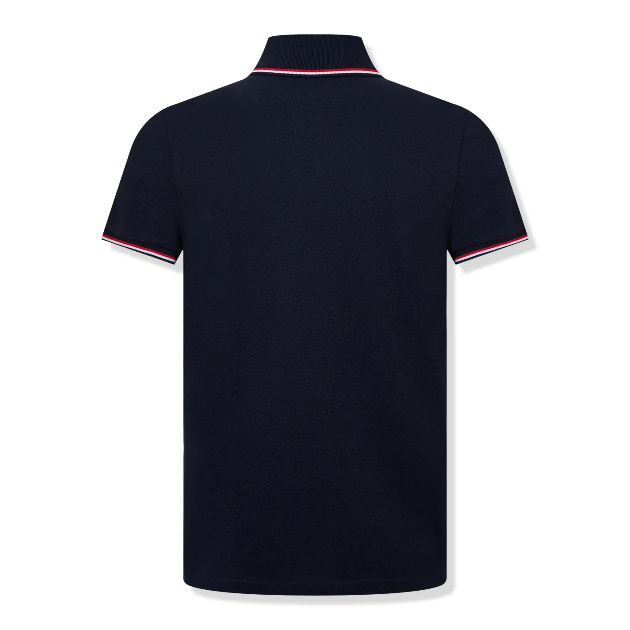 Moncler Men's Indigo Blue Polo Shirt - Premium Cotton Short Sleeve Casual Shirt for Golf, Business & Summer Wear