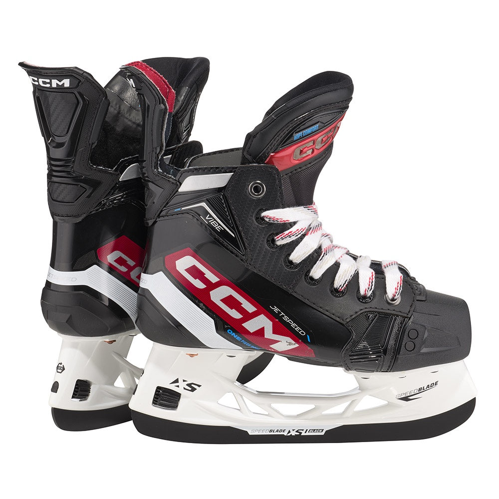 CCM Jetspeed Vibe 2023 Junior Ice Hockey Skates - Lightweight Performance Skates for Youth Hockey Players - Perfect for Practice, Games & Training Sessions