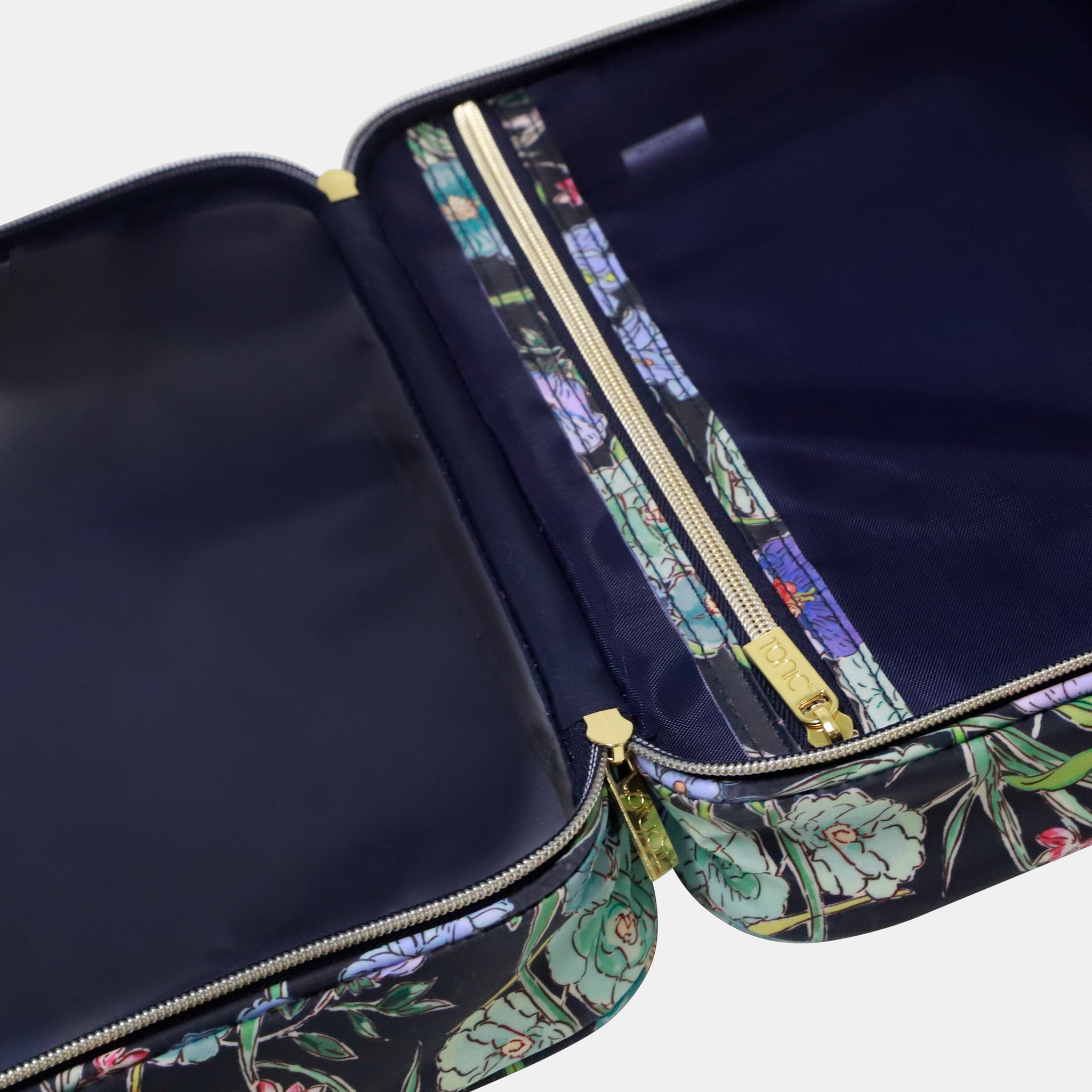 Hanging Cosmetic Bag with Fleur Ink Design - Waterproof Travel Makeup Organizer for Women | Perfect for Gym, Travel, and Daily Essentials Storage
