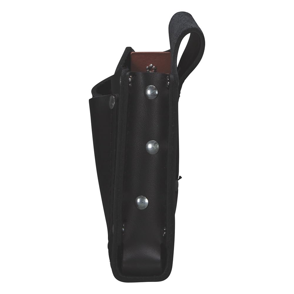 Klein Tools 5145 Leather Utility Pouch - 3-Pocket Work Belt Pouch for Electricians, Plumbers & Construction Workers | Durable Tool Organizer for Hand Tools, Screwdrivers & Wrenches