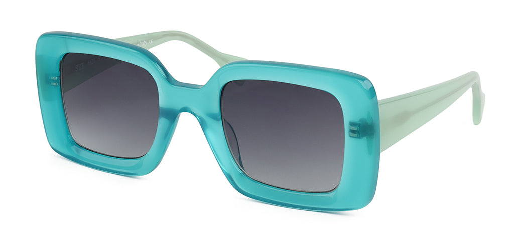 Turquoise / Mint / Grey Gradient Lens