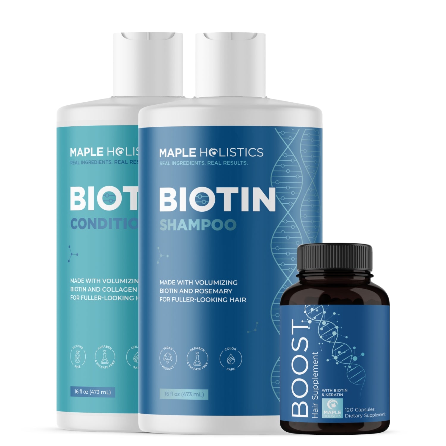 Premium Biotin Hair Growth Set & Bundle for Thicker, Stronger Hair - Essential Vitamins for Healthy Hair, Skin & Nails - Perfect for Daily Hair Care Routine & Beauty Regimen