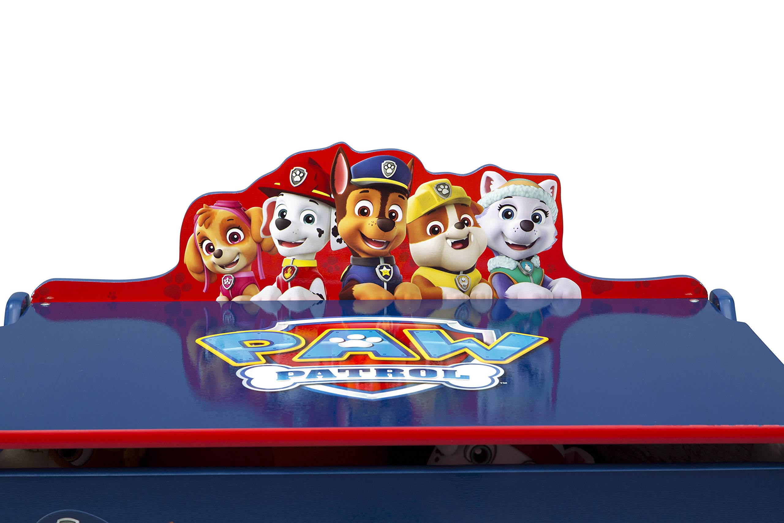 Delta Children Deluxe Toy Storage Box with PAW Patrol Theme - Kids Room Organization & Playroom Decor