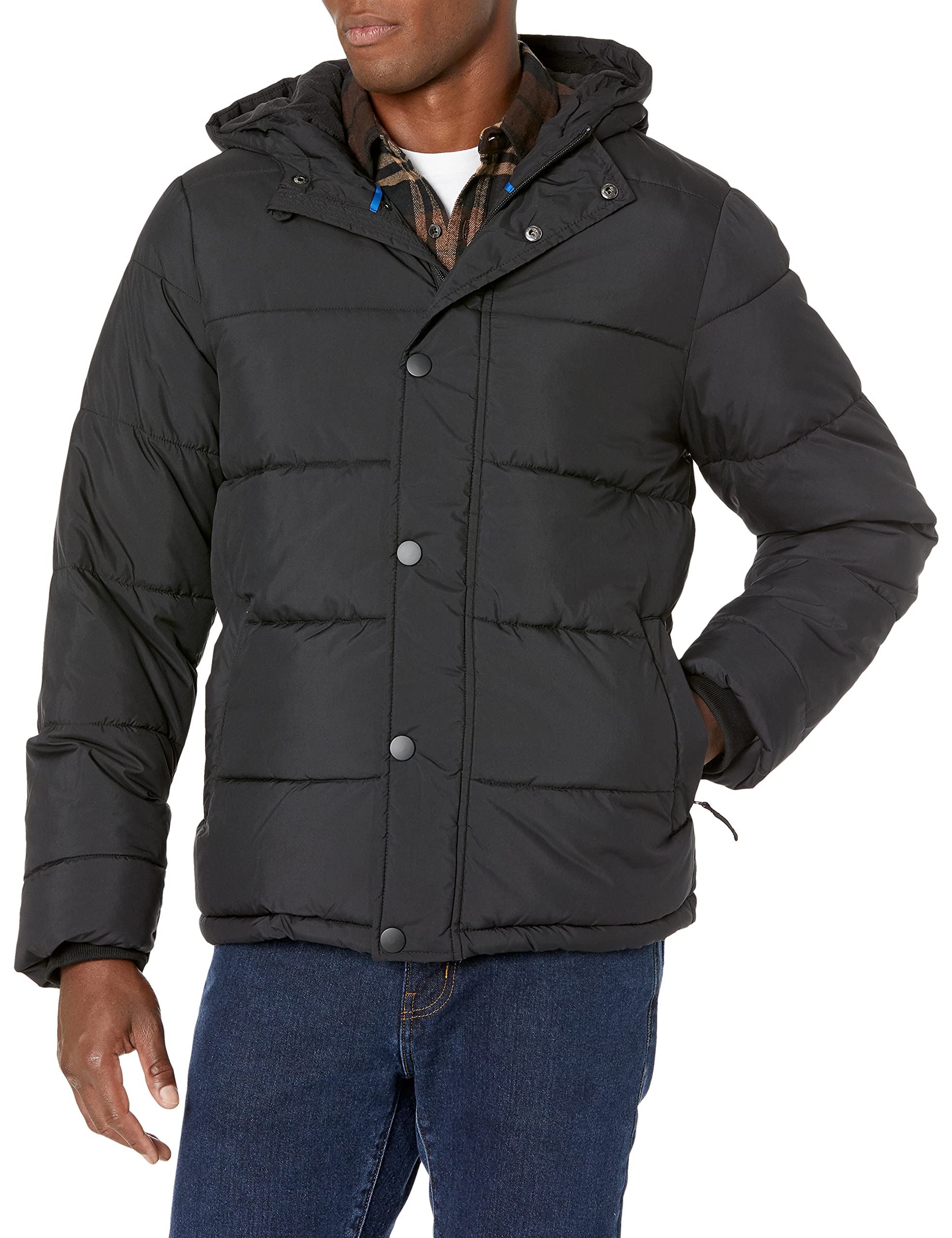 Amazon Essentials Men's Heavyweight Hooded Puffer Jacket - Winter Warm Waterproof Coat for Outdoor Activities & Cold Weather Protection