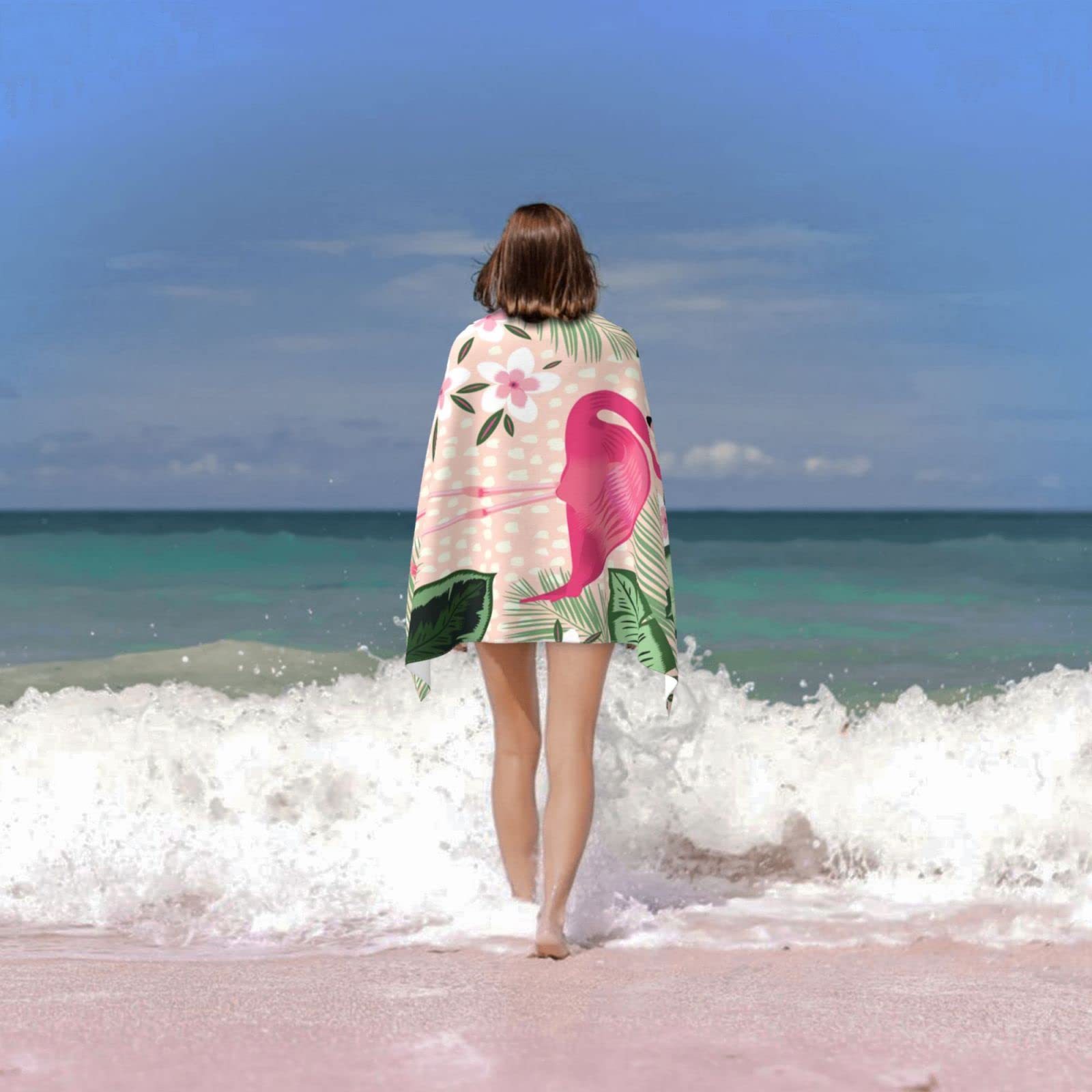**Premium Flamingo Beach Towel for Women - Extra Large 30