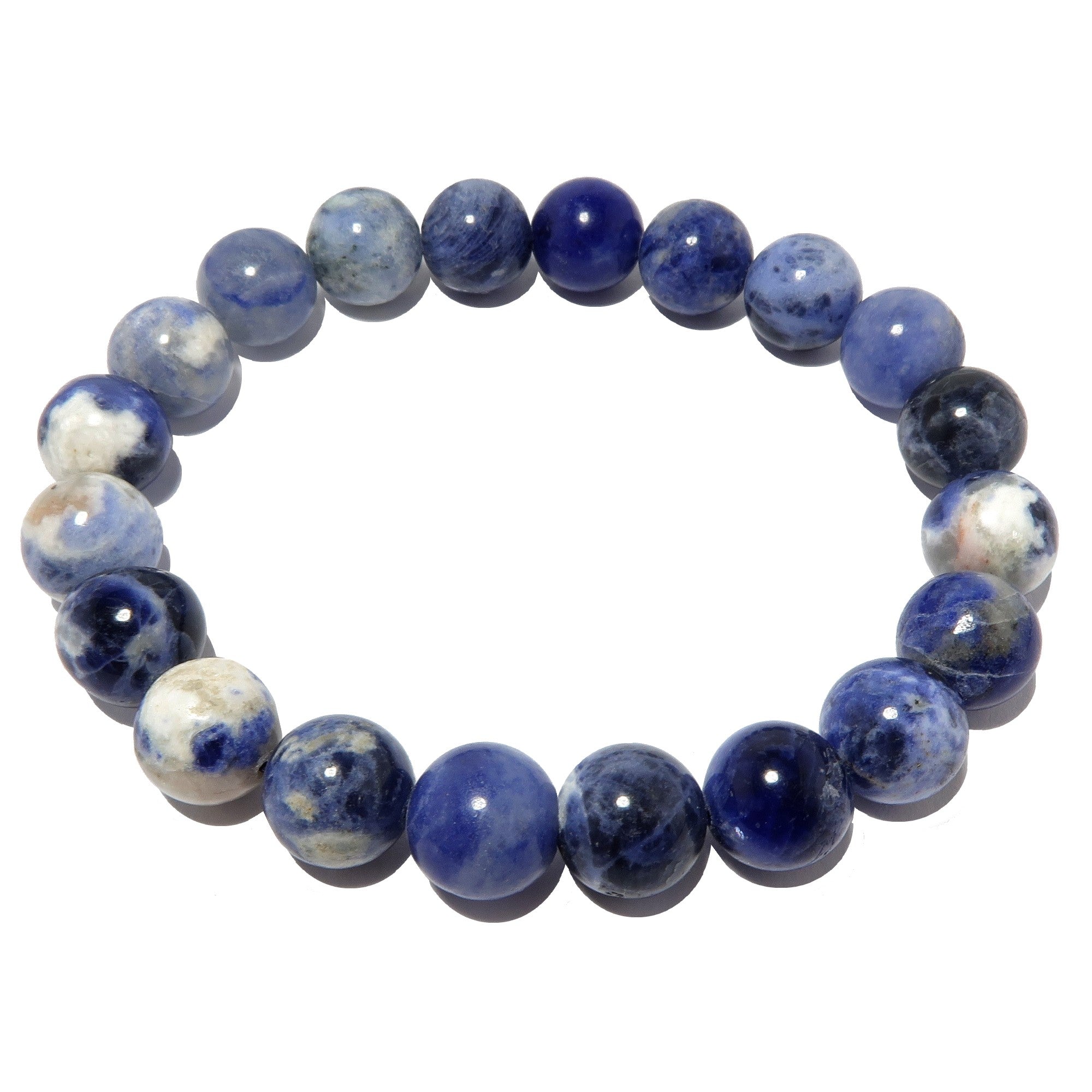 Natural Sodalite Healing Bracelet for Third Eye Chakra Activation - Spiritual Energy Balance & Night Visions - Perfect for Meditation, Yoga & Stress Relief