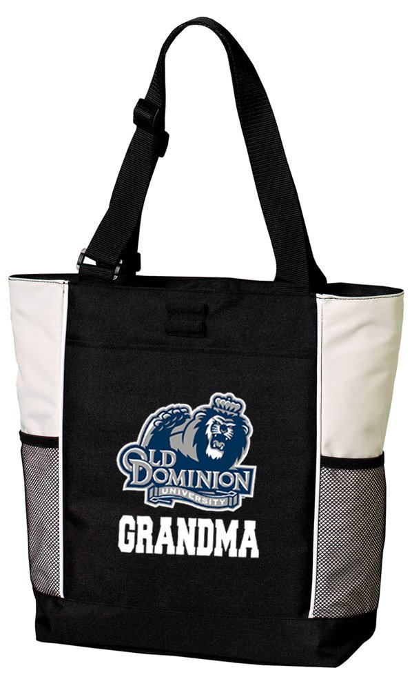 ODU Grandma Tote Bags - Old Dominion University Canvas Tote for Women, Large Beach Bag with Pockets for Pool, Travel, Shopping & Campus Life