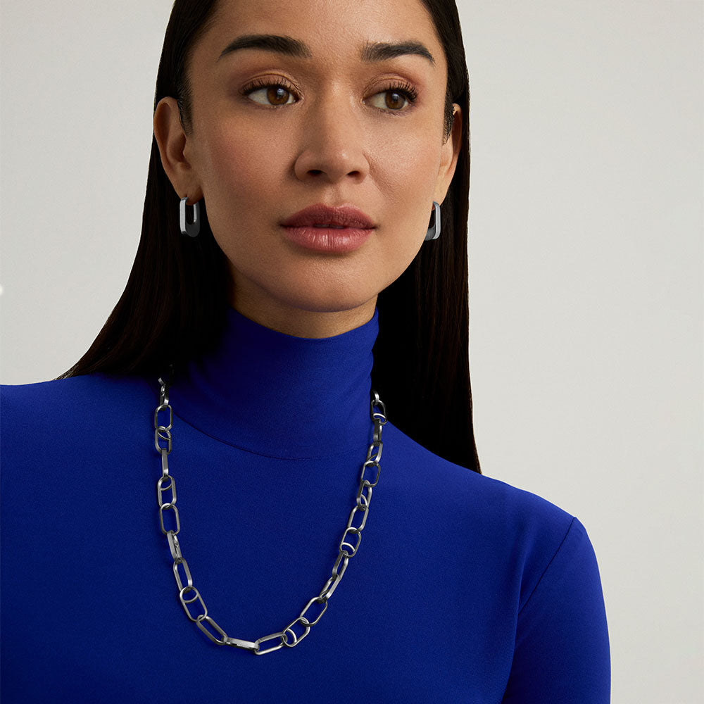Elegant Crosby Silver Statement Necklace for Women - Perfect for Parties, Weddings & Special Occasions