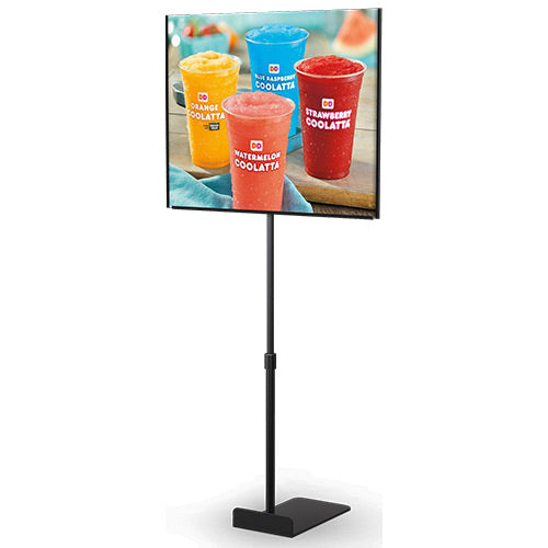 11x17 Lightweight Countertop Pedestal Sign Stand - Single Sided Fixed Height 18