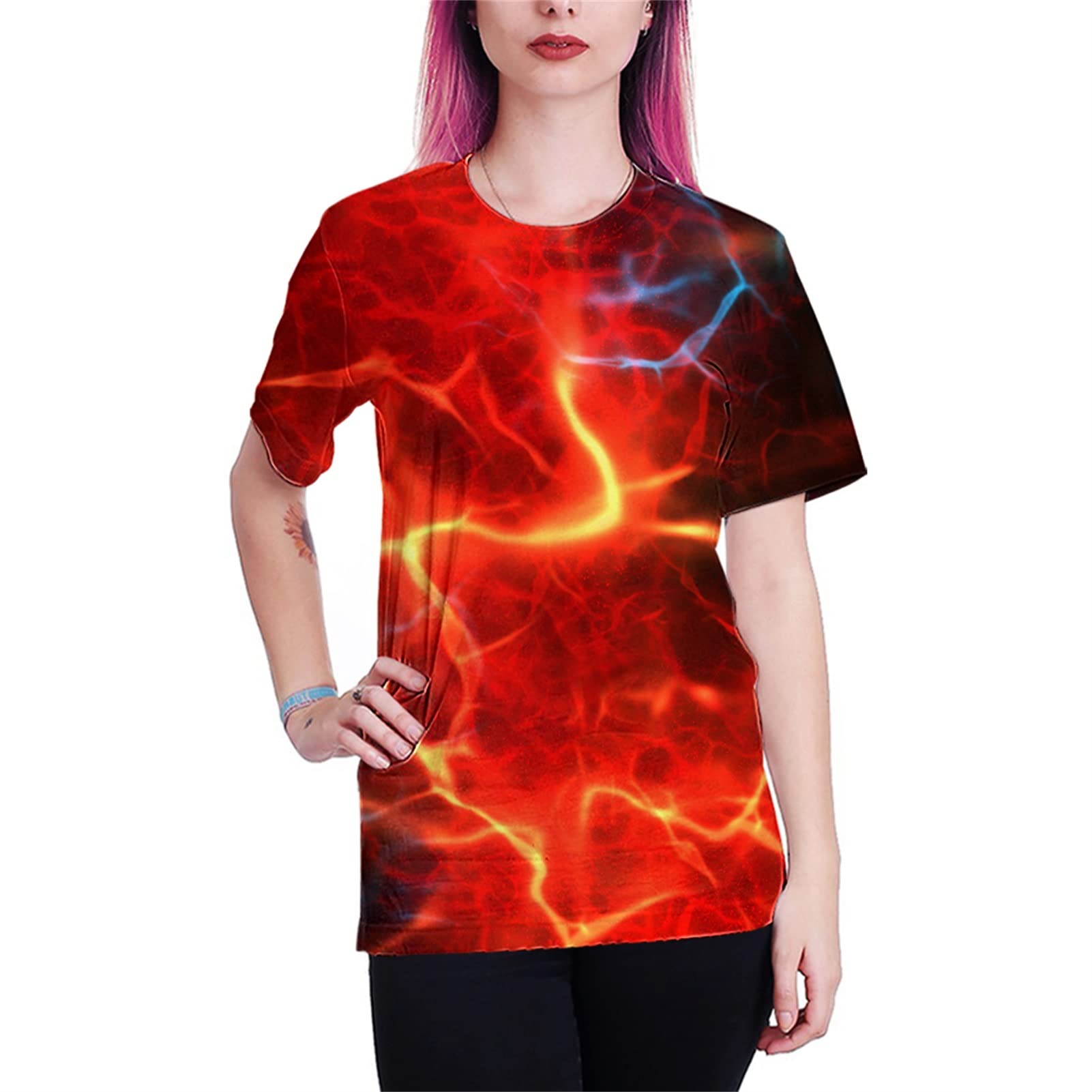 Yasswete Unisex 3D Printed Short Sleeve T-Shirts for Men & Women - Trendy Graphic Tees for Casual Wear, Street Style & Everyday Outfits