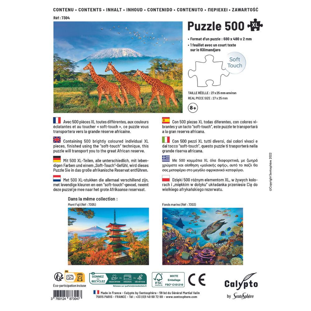Calypto 500-Piece XL Jigsaw Puzzle - Giraffes Wildlife Theme | Perfect for Family Game Night, Stress Relief & Home Decor