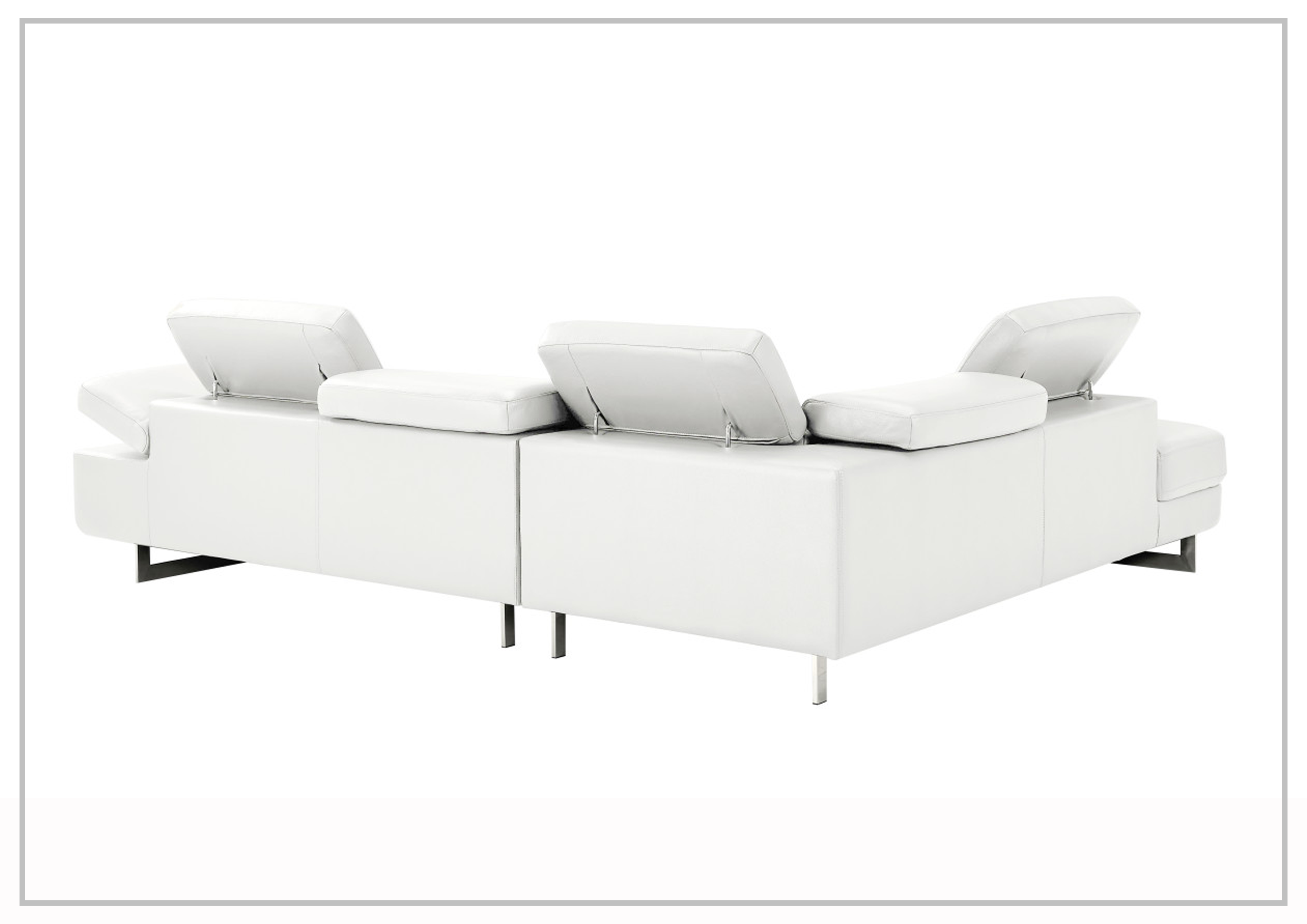 Gio Italia Cavour Mansion L-Shaped Italian Leather Sectional Sofa - Luxurious Modern Living Room Furniture for Home Theater & Family Gatherings