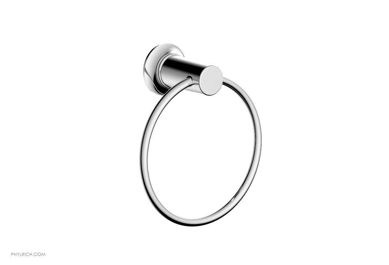 HEX MODERN 501 75 Brushed Nickel Towel Ring - Bathroom Towel Holder for Modern & Contemporary Home Decor