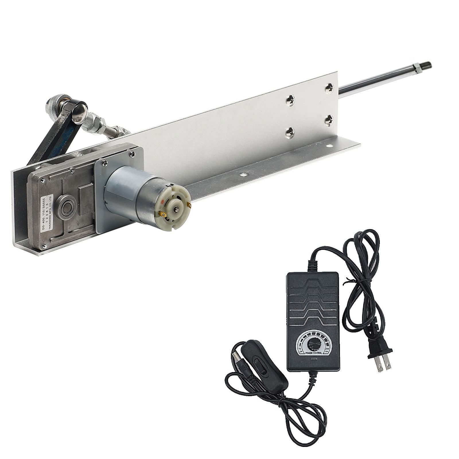 24V 120rpm Adjustable Stroke Linear Actuator with Speed Controller - 3-15CM Telescopic Motor for DIY Projects, Home Automation, and Industrial Applications