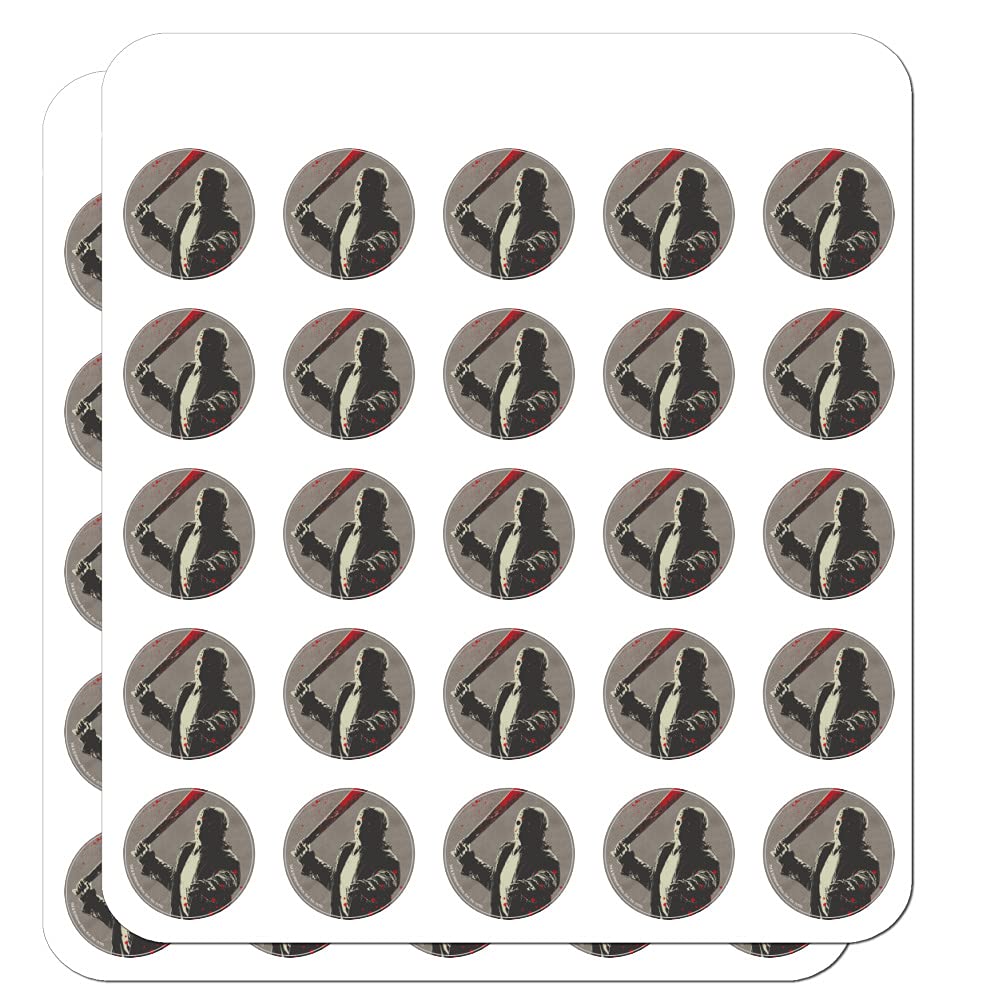 Friday The 13th Jason Voorhees Horror Movie Stickers - Scrapbook Planner Decals for Bullet Journaling, DIY Crafts & Halloween Party Decorations - Perfect for Horror Fans & Craft Enthusiasts