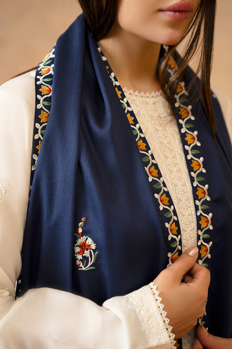 Elegant IRIS Embroidered Shawl - Floral Pattern Wrap for Women - Perfect for Weddings, Parties & Evening Events
