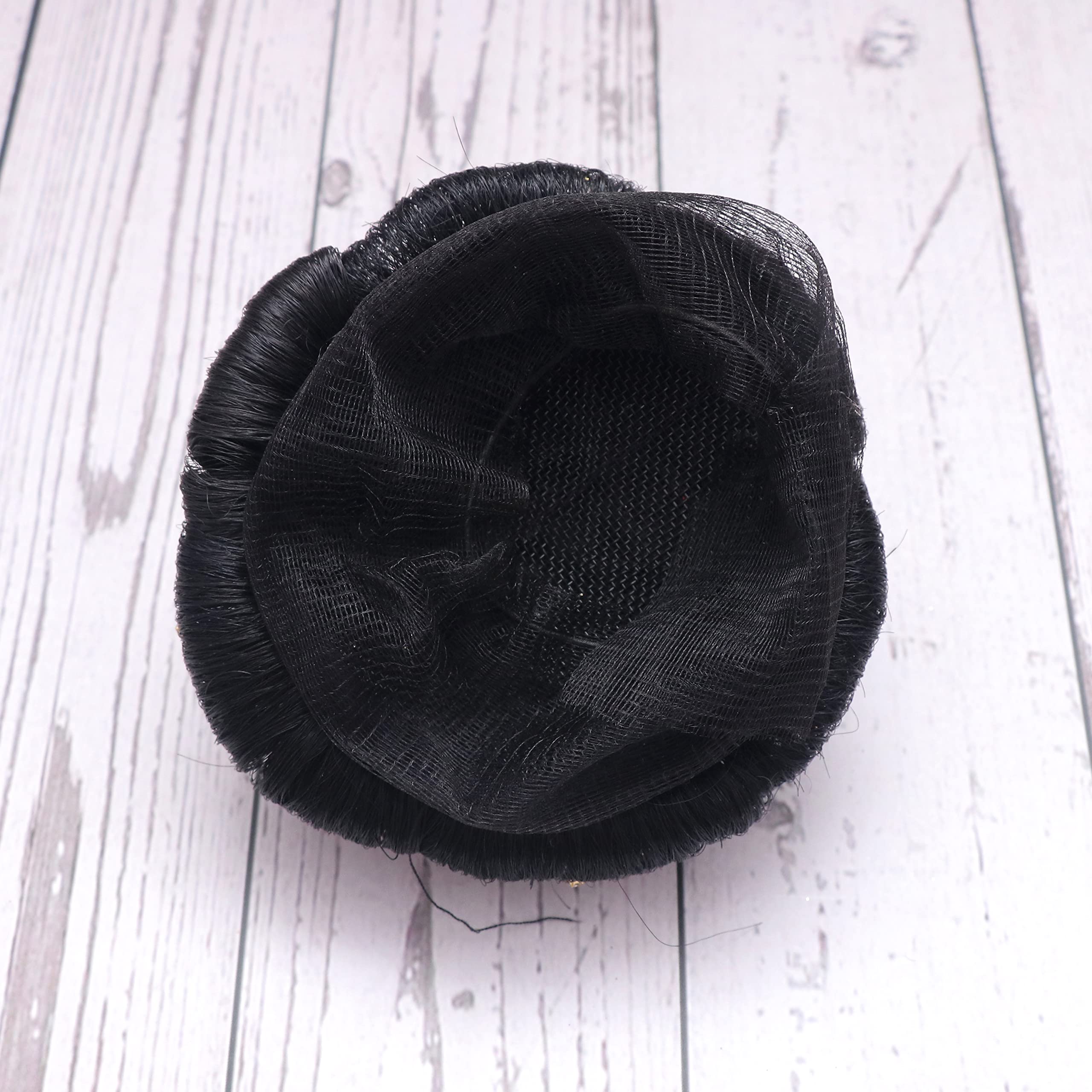 NAVMAV Artificial Red & Black Rose Flower Bun Hair Clip - Bridal Wedding Hair Accessory for Women & Girls - Perfect for Weddings, Parties & Special Occasions - Pack of 1