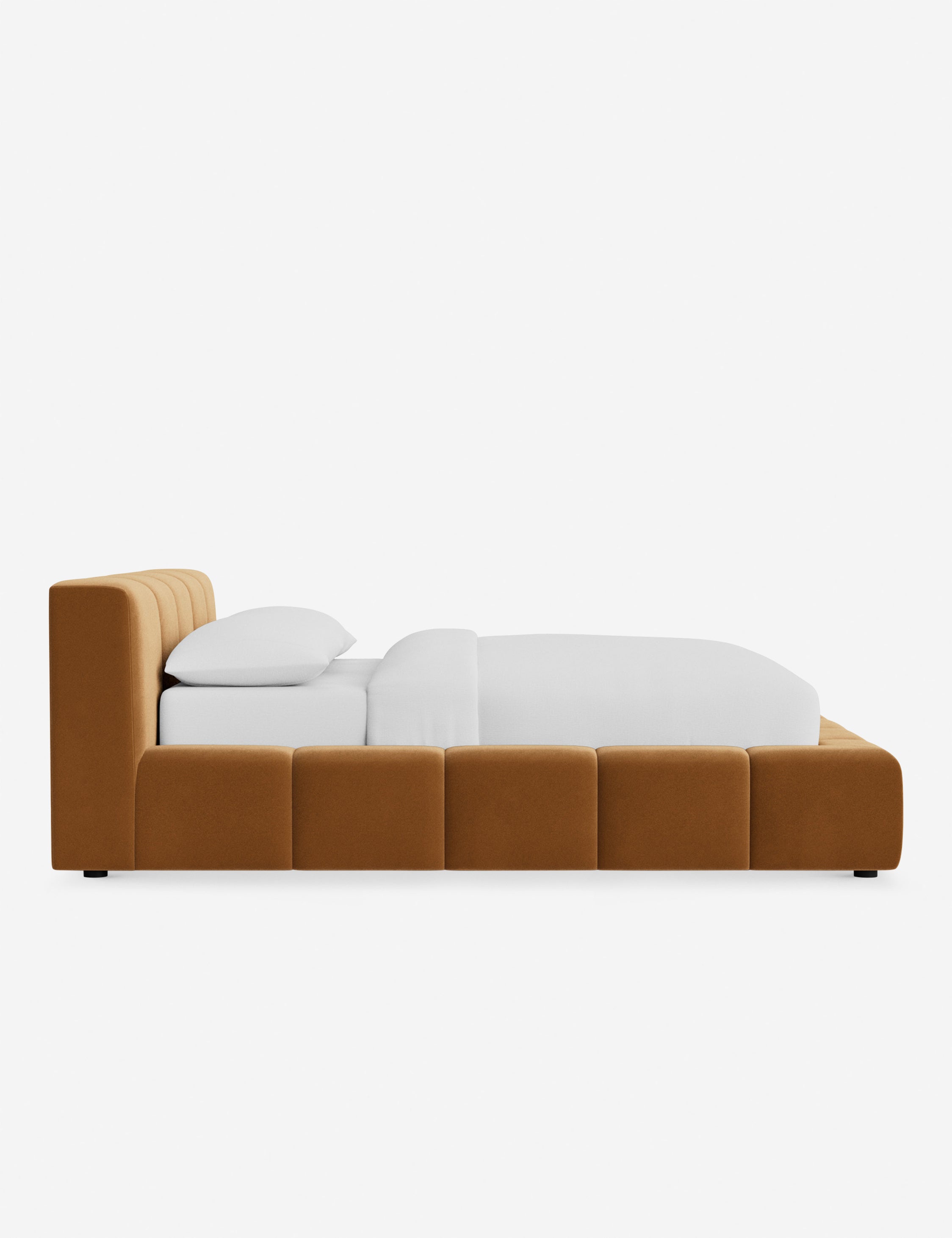 Cambry Platform Bed Frame - Modern Minimalist Wooden Bed with Headboard - Perfect for Bedroom, Guest Room & Small Spaces