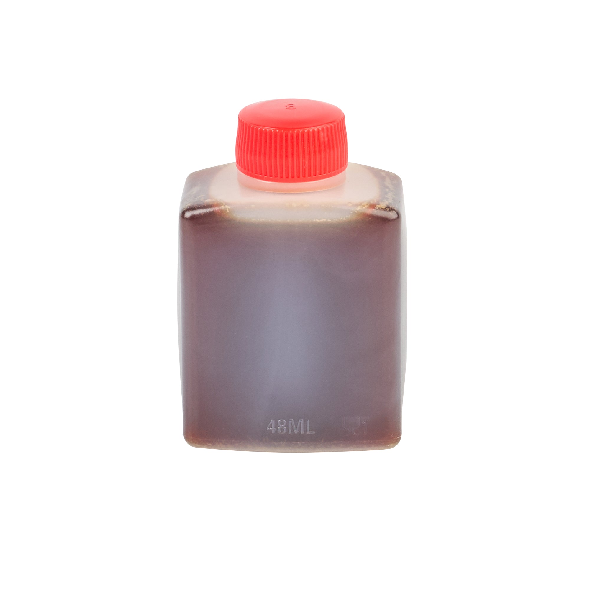 Bento Tek 2 oz Clear Plastic Soy Sauce Bottles with Red Caps (1.5