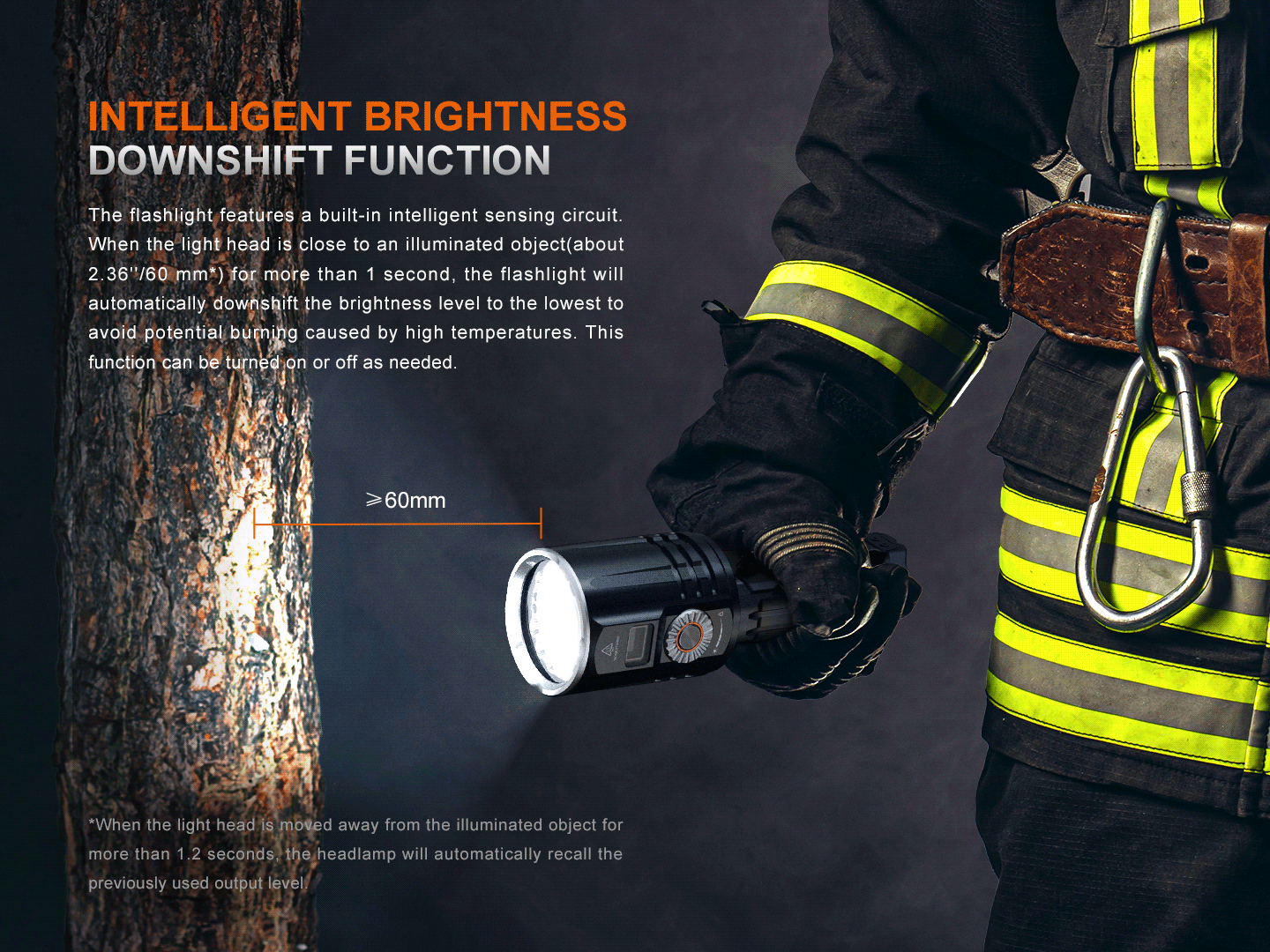 Fenix LR36R 2000 Lumen Rechargeable White Laser Flashlight - High Power Search Light for Camping, Hiking, Emergency & Outdoor Adventures