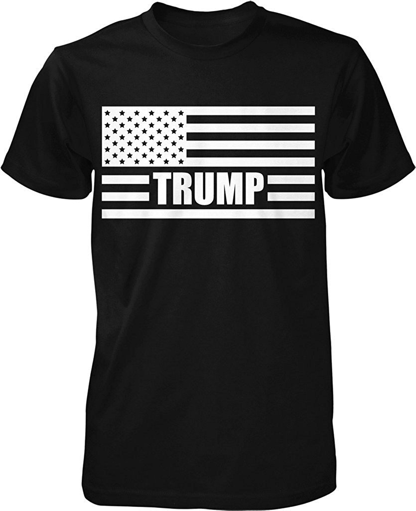 Trump American Flag T-Shirt for Men - Patriotic Trump for President USA Shirt - Great for Political Rallies & 4th of July Celebrations