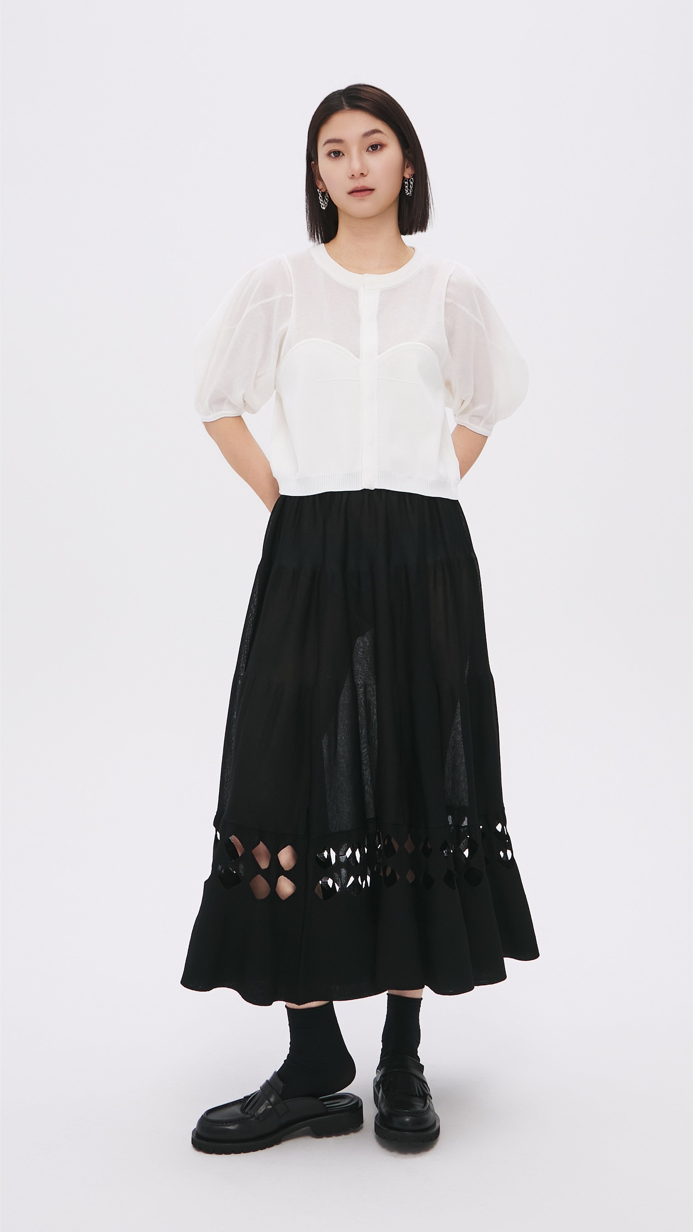 Stylish Puff Sleeve Knit Top for Women - Trendy Casual & Office Wear - Perfect for Spring Outfits, Date Nights & Work Attire
