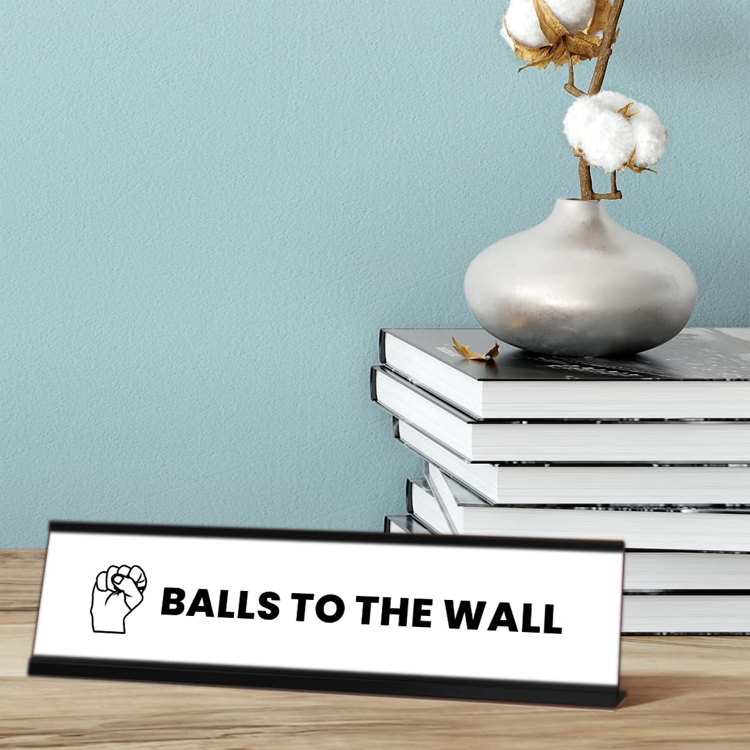 Black Frame Motivational Desk Sign (2 x 8 Inches) - Inspirational Office Decor for Workstations, Home Offices & Gifts