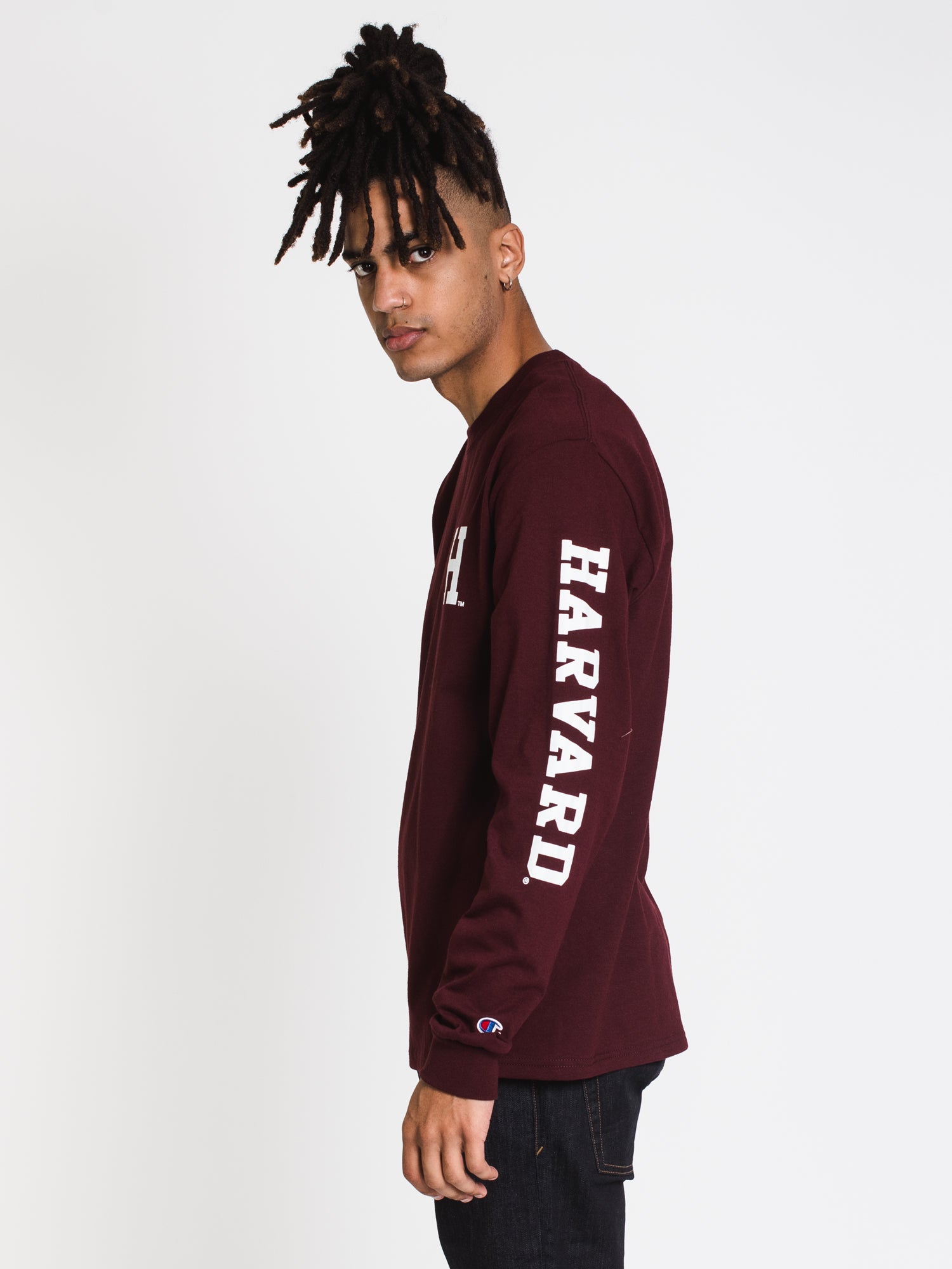 Champion Harvard Long Sleeve T-Shirt - Vintage College Style Cotton Tee for Men & Women - Perfect for Campus, Gameday & Casual Wear