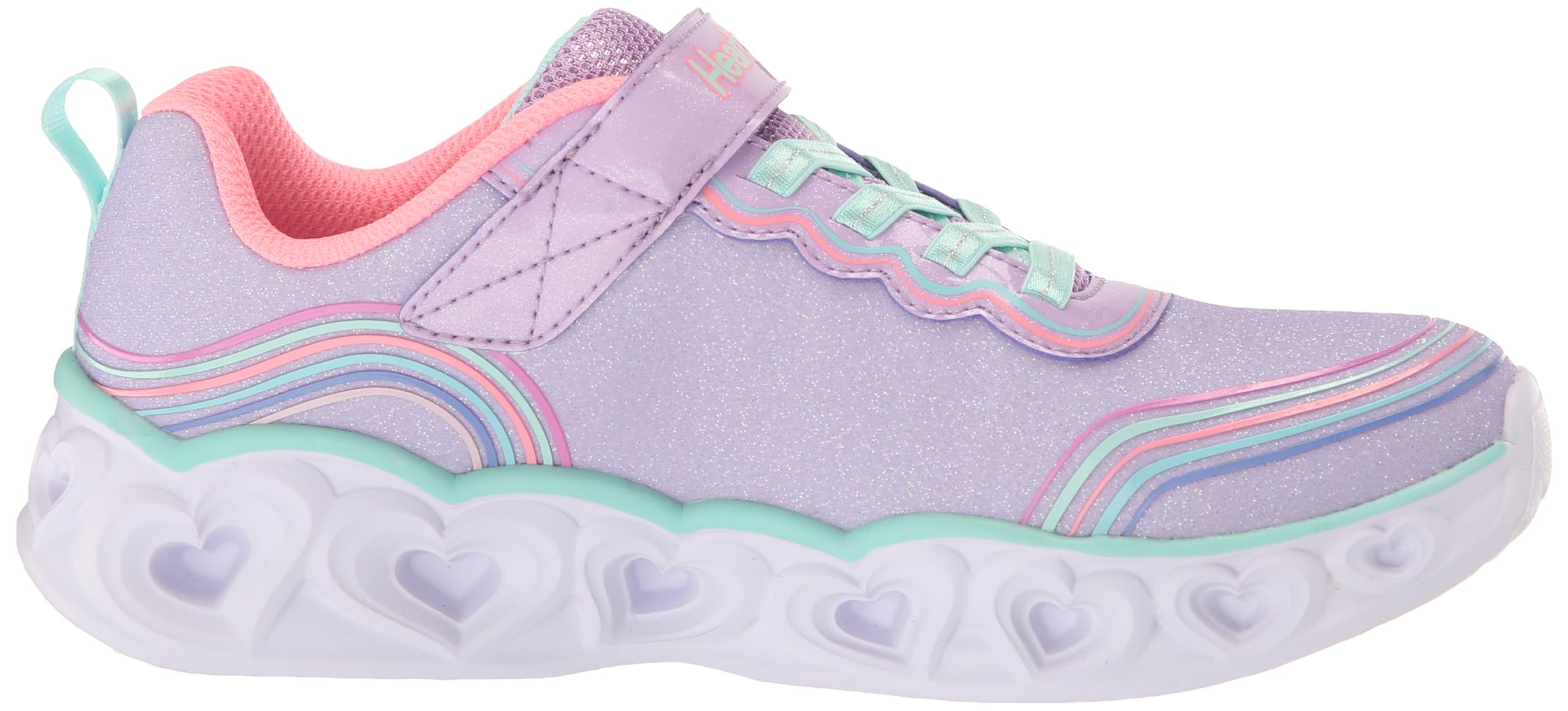 Skechers Kids' Heart Lights Sneakers - Light Up Shoes with Retro Heart Design for Girls & Boys | Perfect for School, Play & Nighttime Safety