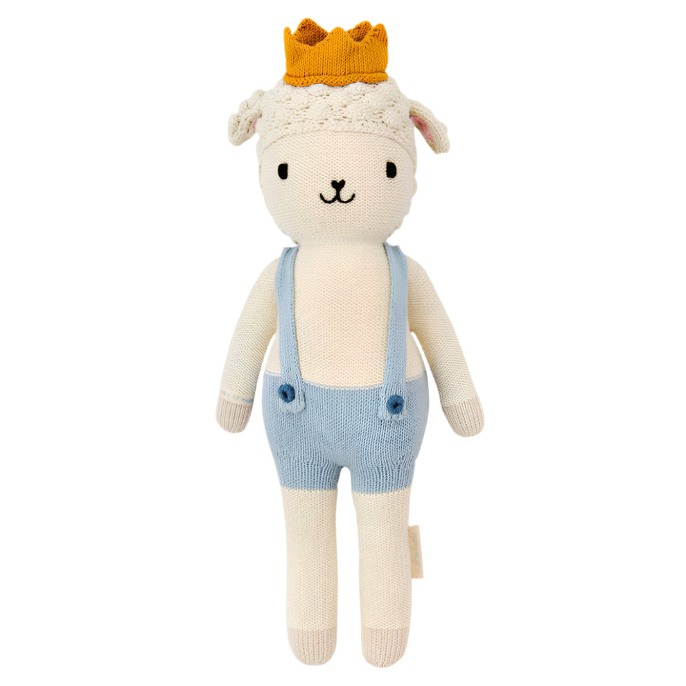 Cuddle + Kind Sebastian the Lamb Handmade Knit Doll - Donates 10 Meals to Children in Need | Perfect Gift for Babies, Kids & Nursery Decor