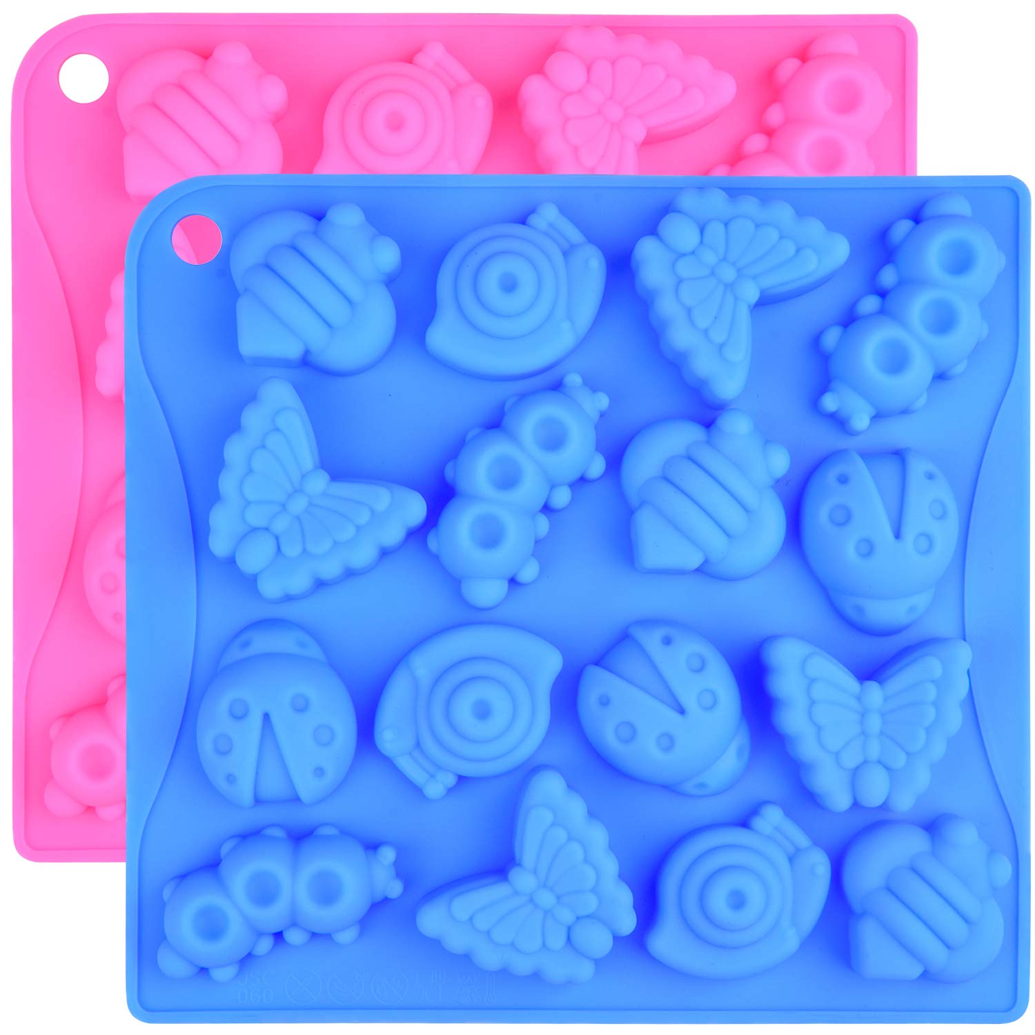 2 Pack 16-Cavity Butterfly Silicone Molds for Chocolate, Candy, Crayons & Jello - Fun Kids Baking & DIY Craft Supplies for Birthday Parties, Classroom Activities & Holiday Treats
