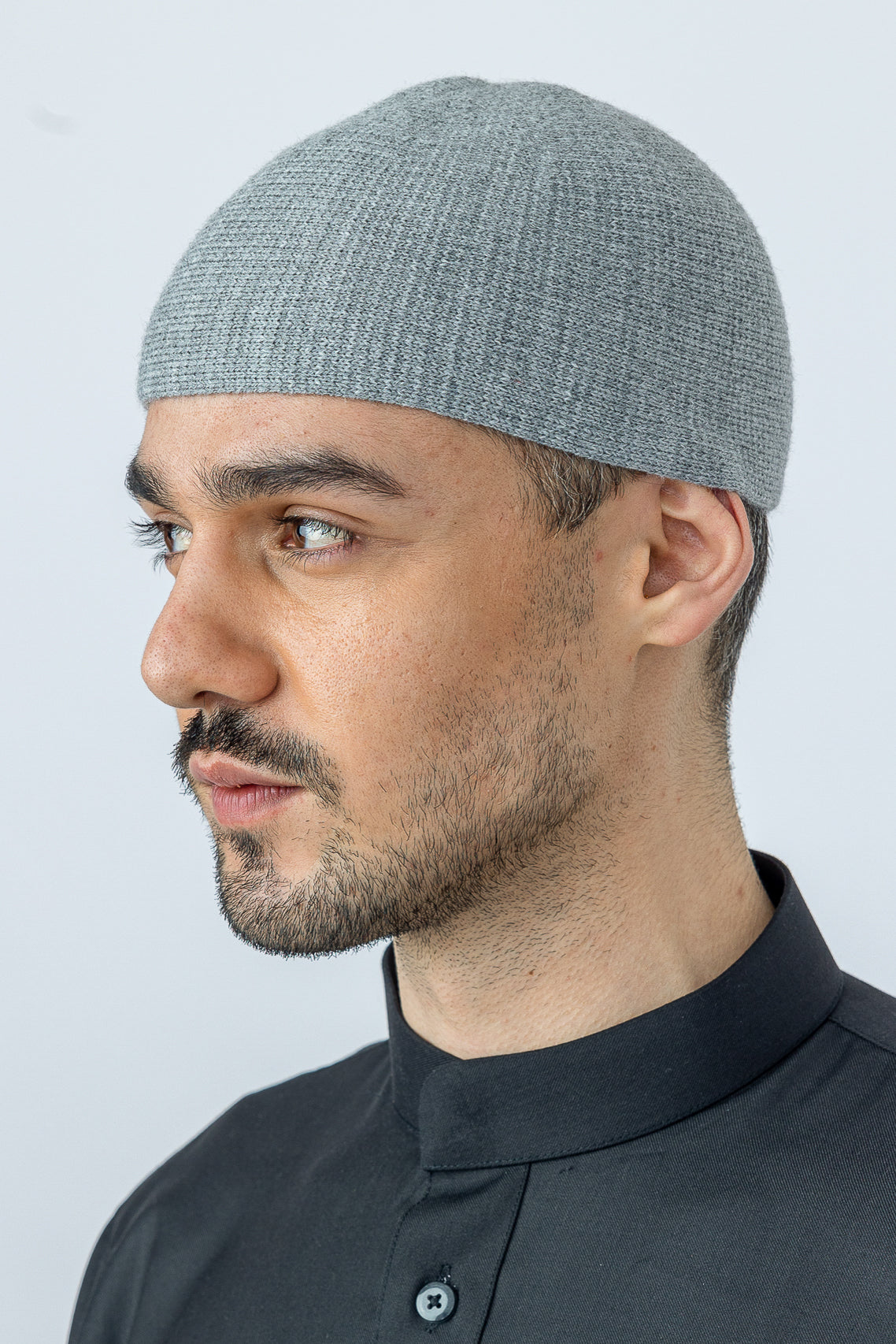 Premium Grey Turkish Cotton Head Cap for Men & Women - Soft & Breathable for Sleep, Travel, and Sports