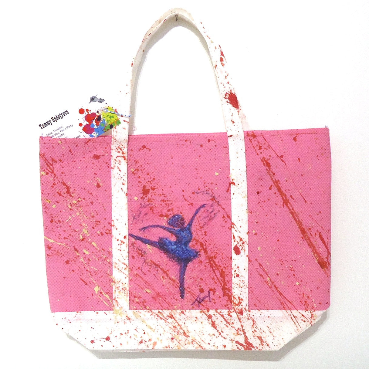 Hand Painted Canvas Tote Bag for Women - Eco-Friendly Reusable Shopping Bag - Perfect for Groceries, Beach, Work & Travel