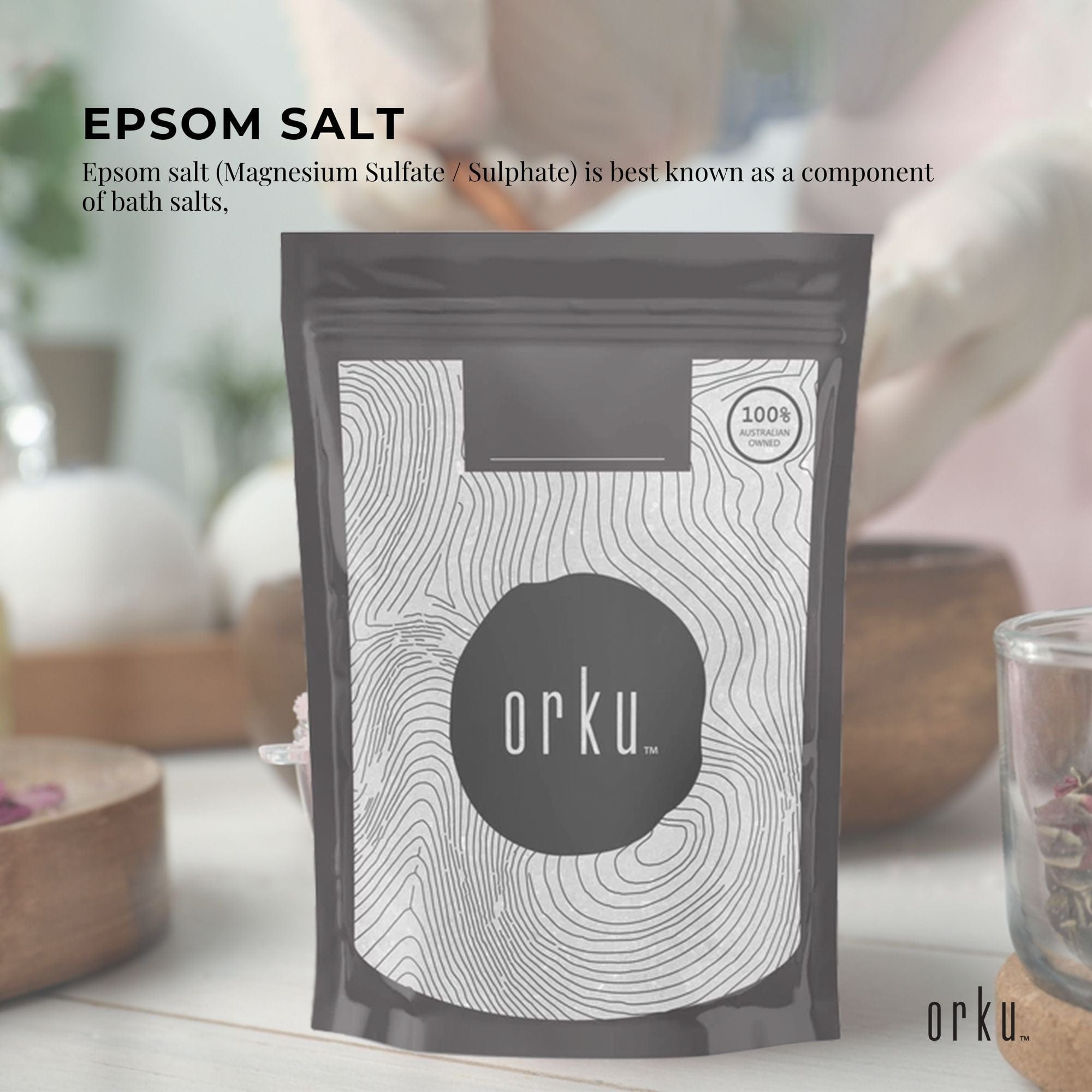 2Kg Epsom Salt - Pure Magnesium Sulfate Bath Crystals for Relaxation, Muscle Relief & Skin Care | Detox Bath, Foot Soak, Post-Workout Recovery & Stress Relief