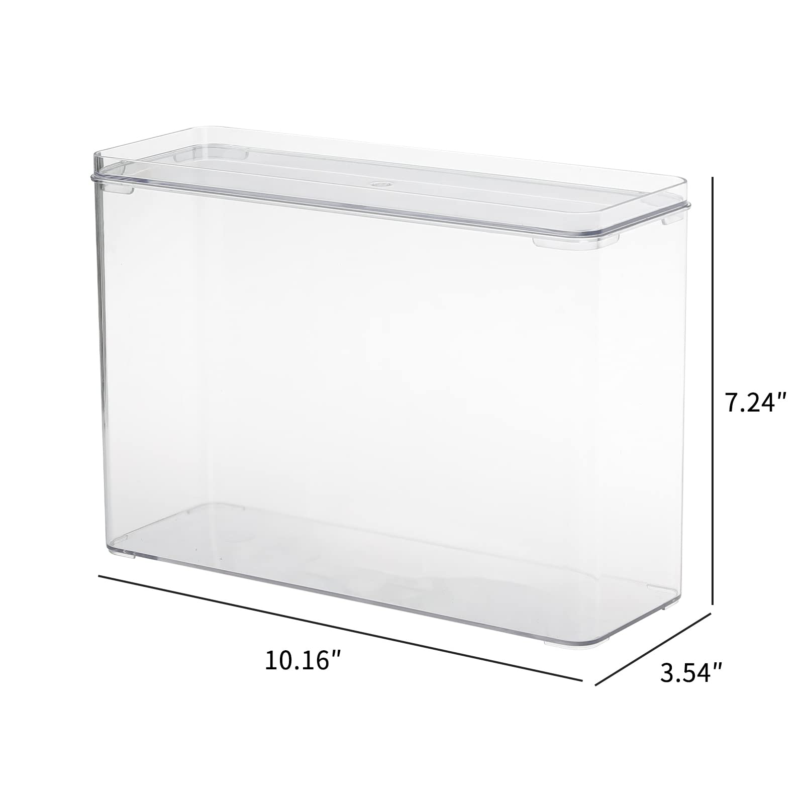 FABROK Clear Plastic Phone Case Organizer with Lid - Multifunctional Storage Box for iPhone Samsung Cases - Perfect for Desk, Cupboard & Cabinet Organization (Home & Office Use)