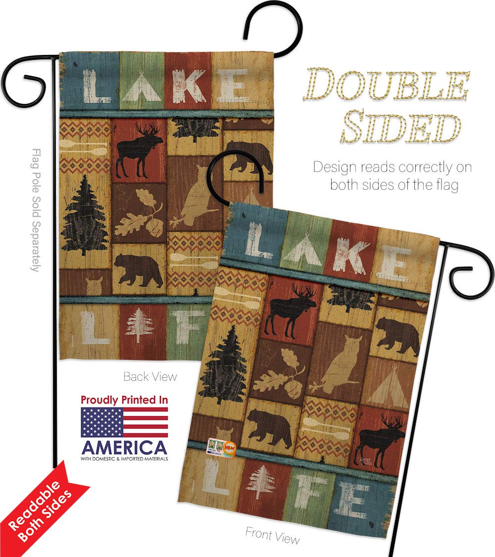 USA-Made Double-Sided Lake Life Garden Flag - Outdoor Decor for Yard & Lodge
