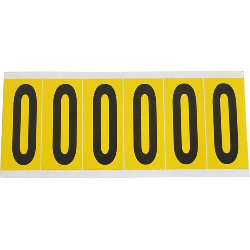 Brady 1550-O 44069 15 Series Indoor/Outdoor Number & Letter Labels (Pack of 25 Cards) - Durable Identification for Warehouse, Electrical Panels & Equipment