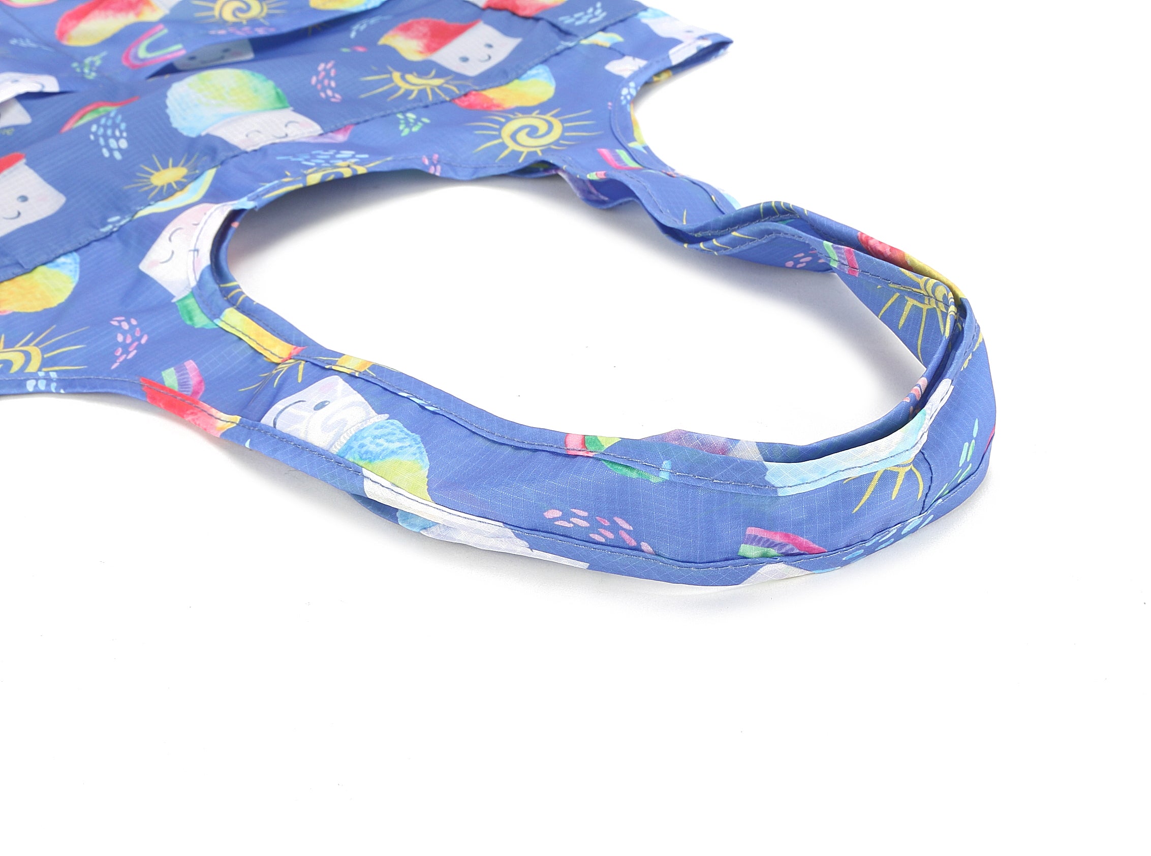 Foldable Tote Bag for Women - Lightweight & Waterproof - Perfect for Grocery Shopping, Beach, Travel & Work (Shave Ice Blue)
