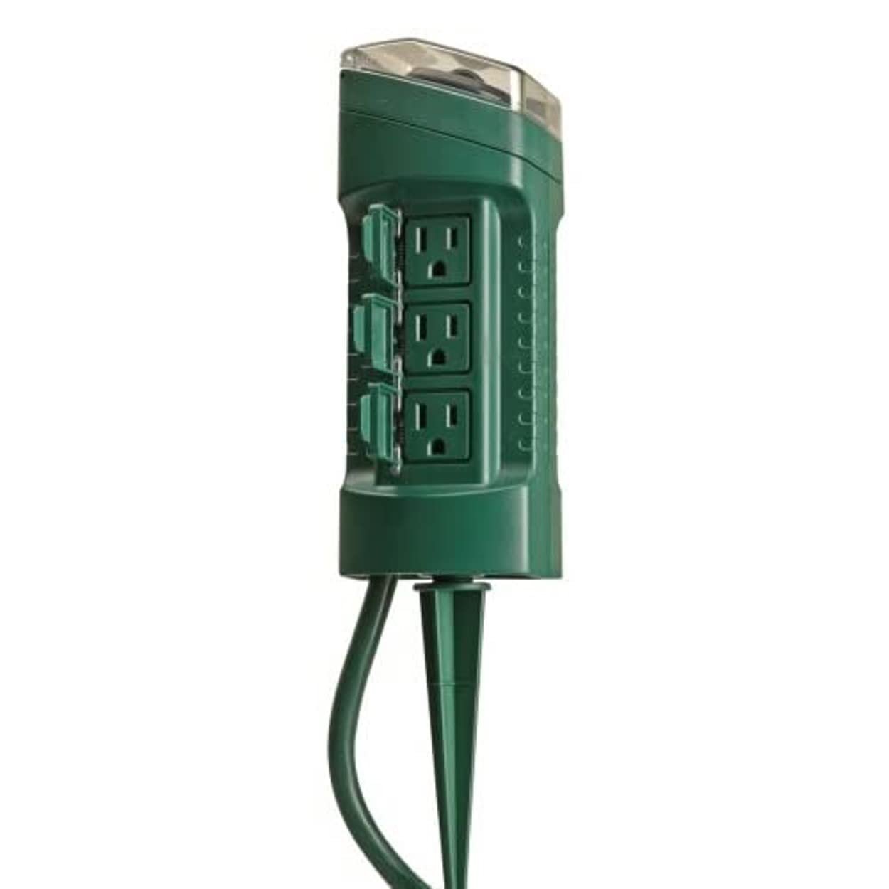 9352 6-Outlet Outdoor Power Stake with Easy Set Timer - Perfect for Garden, Patio, and Holiday Lighting