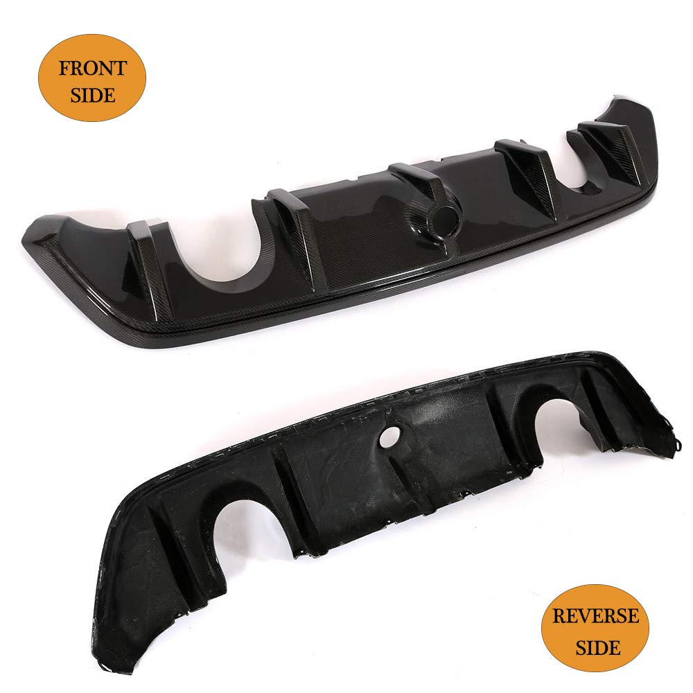 Carbon Fiber Rear Bumper Diffuser & Chin Spoiler for 2016-2018 Ford Focus RS Hatchback - Body Kit Upgrade for Enhanced Aerodynamics & Sporty Styling (Perfect for Track Days & Car Shows)