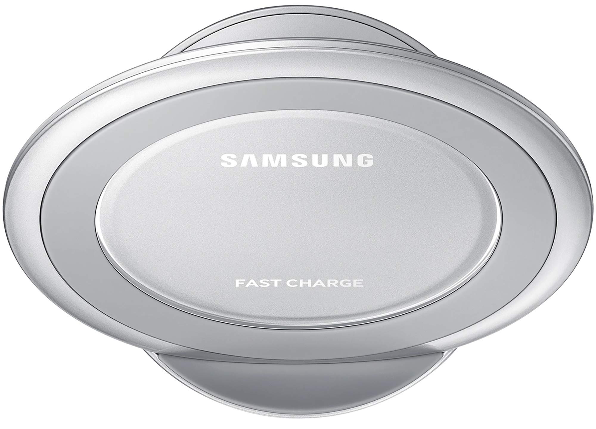 Samsung Qi Certified Fast Wireless Charger Pad & Stand - 15W Fast Charging for iPhone 15/14/13, Galaxy S23/S22 - Adjustable Stand for Desk, Nightstand & Office Use - Silver