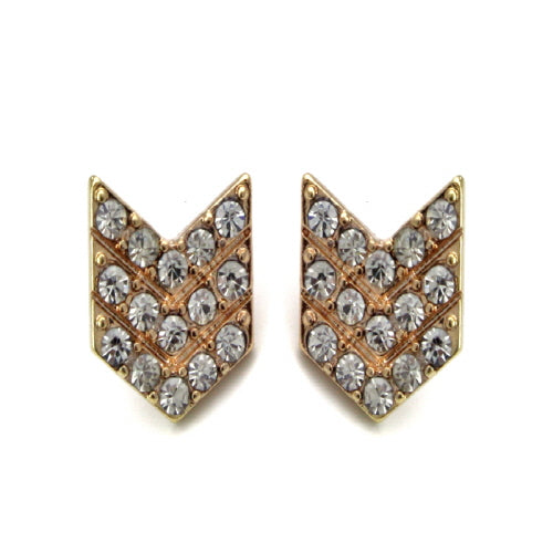 Elegant Gold Chevron Earrings for Women - Trendy Geometric Dangle Earrings for Parties, Weddings & Everyday Wear