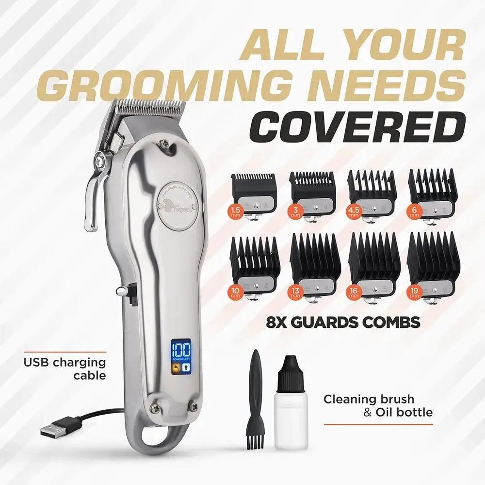 Professional Hair Clippers for Men & Women - Barber Quality Electric Hair Trimmer Kit with Multiple Guards - Perfect for Home Haircuts, Styling & Grooming
