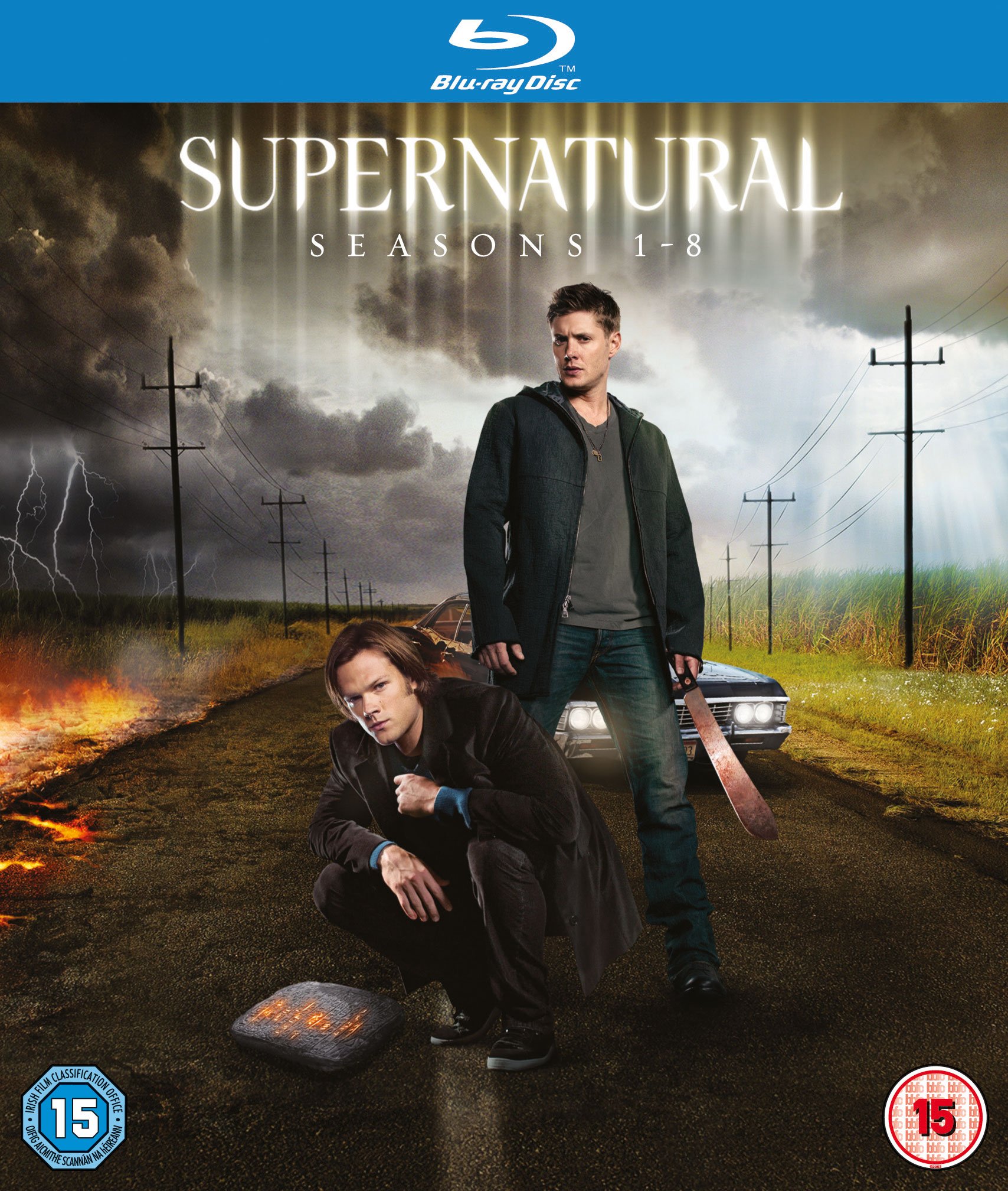 Supernatural Complete Seasons 1-8 Blu-ray Box Set (31 Discs) - Region A/B/C UK Import | Perfect for Horror Fans & TV Show Collectors