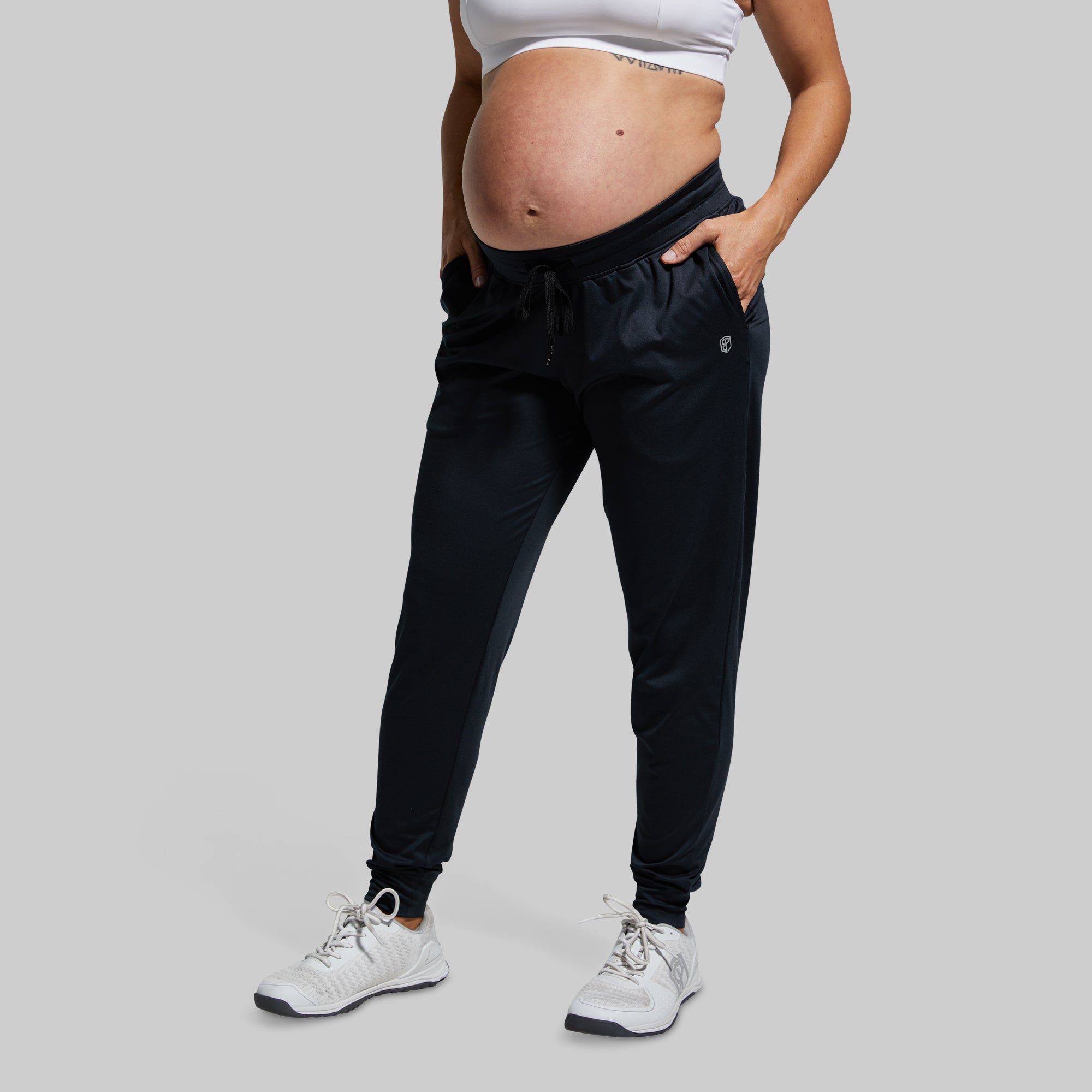 Comfortable Maternity Joggers for Women - Soft Athleisure Lounge Pants (Black) - Perfect for Pregnancy Relaxation, Yoga & Everyday Wear