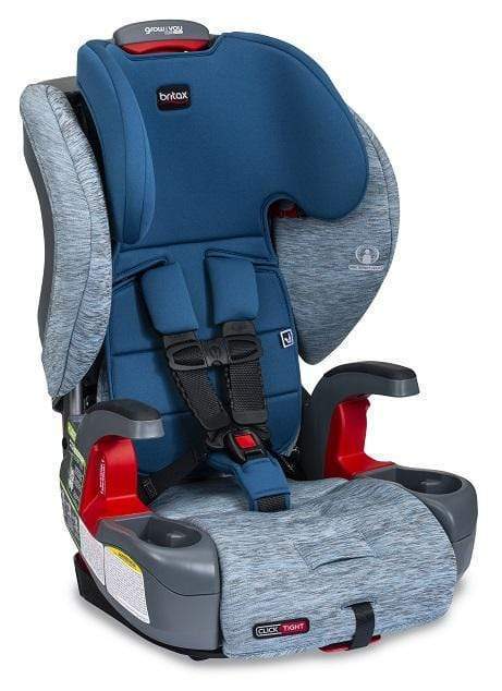 Britax Grow With You Clicktight Booster Car Seat - Safe & Adjustable for Kids 40-120 lbs - Perfect for Travel & School Drop-offs