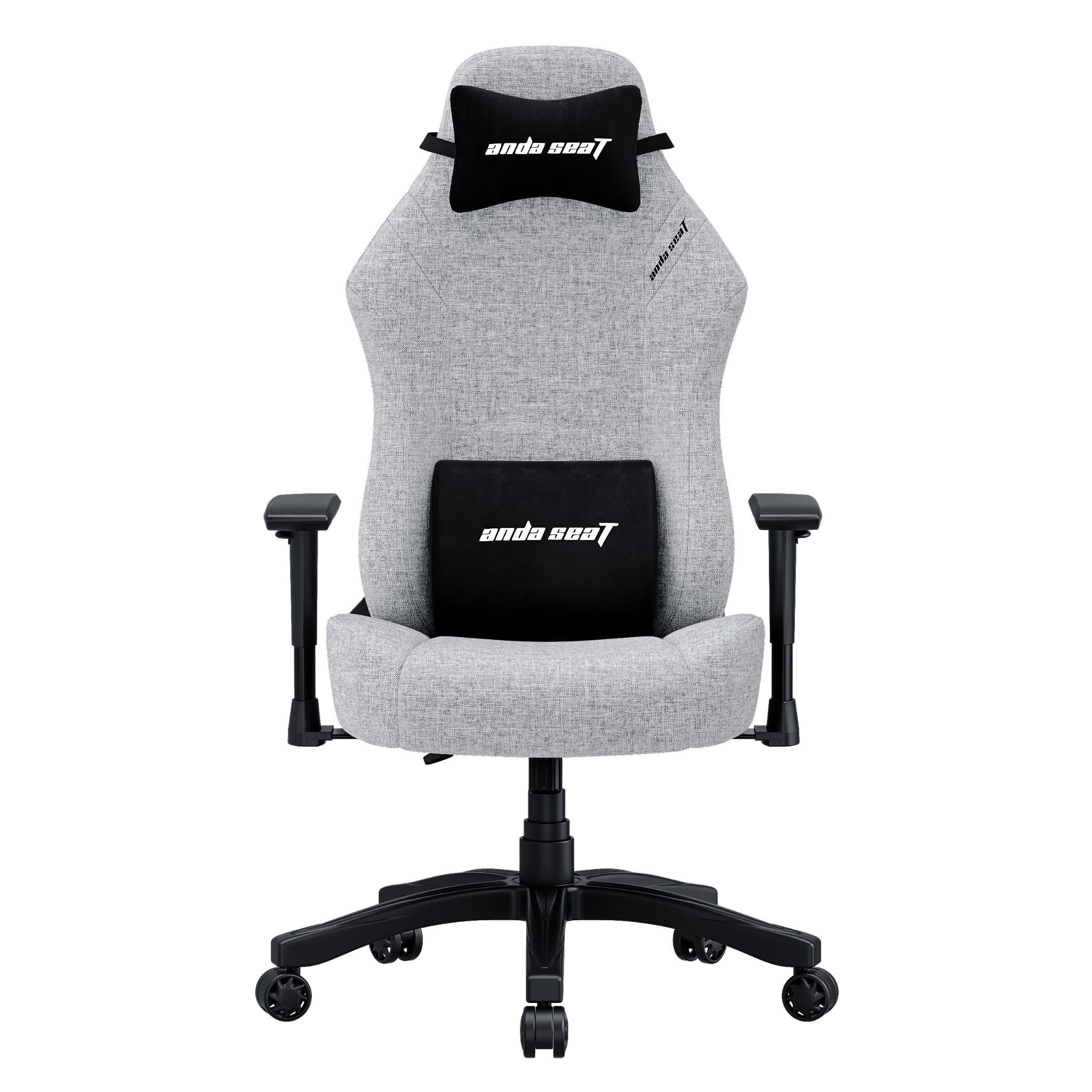 Anda Seat LUNA Fabric Gaming Chair - Ergonomic Office & PC Gaming Chair with Lumbar Support - Grey - Perfect for Home Office, Esports & Streaming Setup
