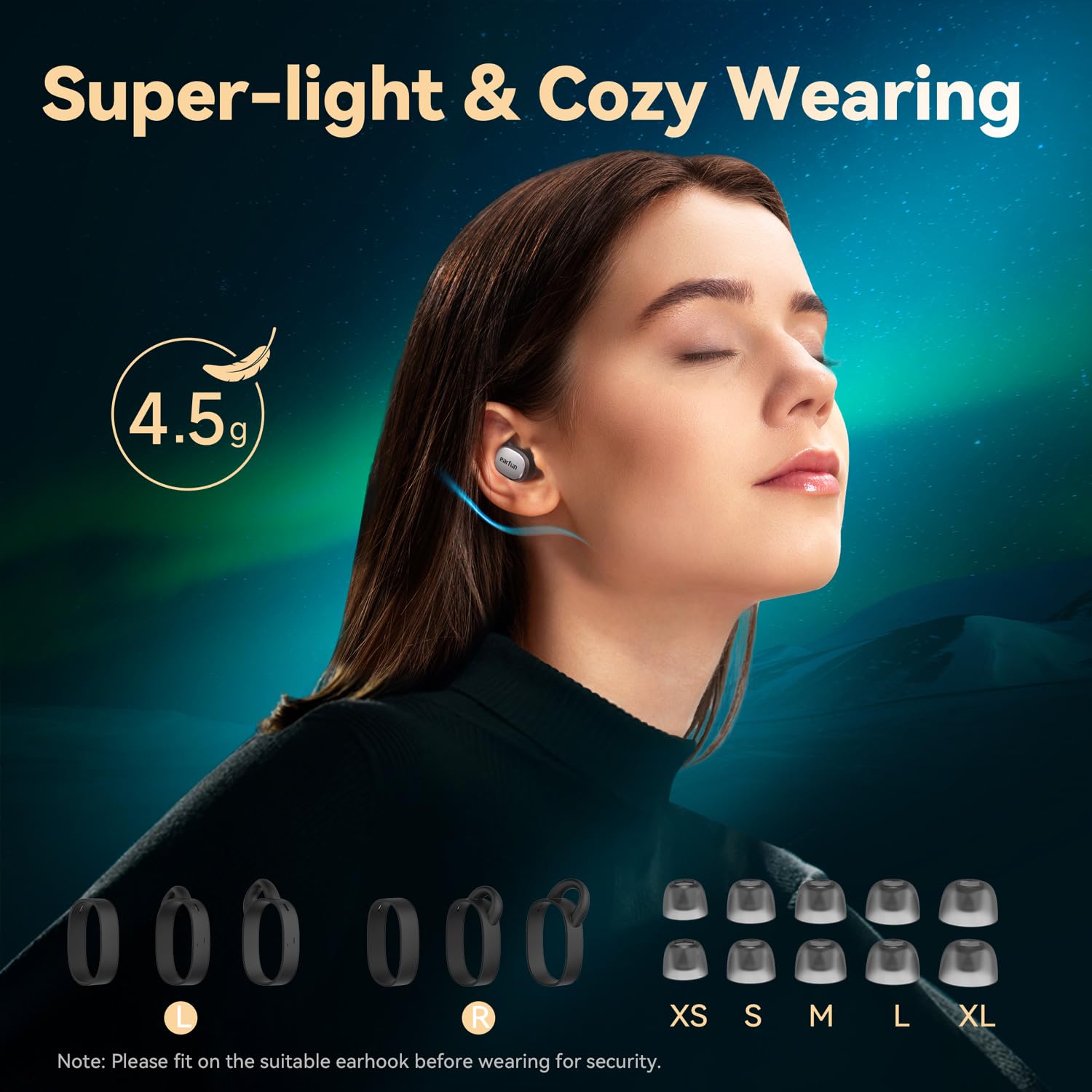 EarFun Free Pro 3 ANC Wireless Earbuds with Hi-Res Sound & aptX™ - Perfect for Travel & Work